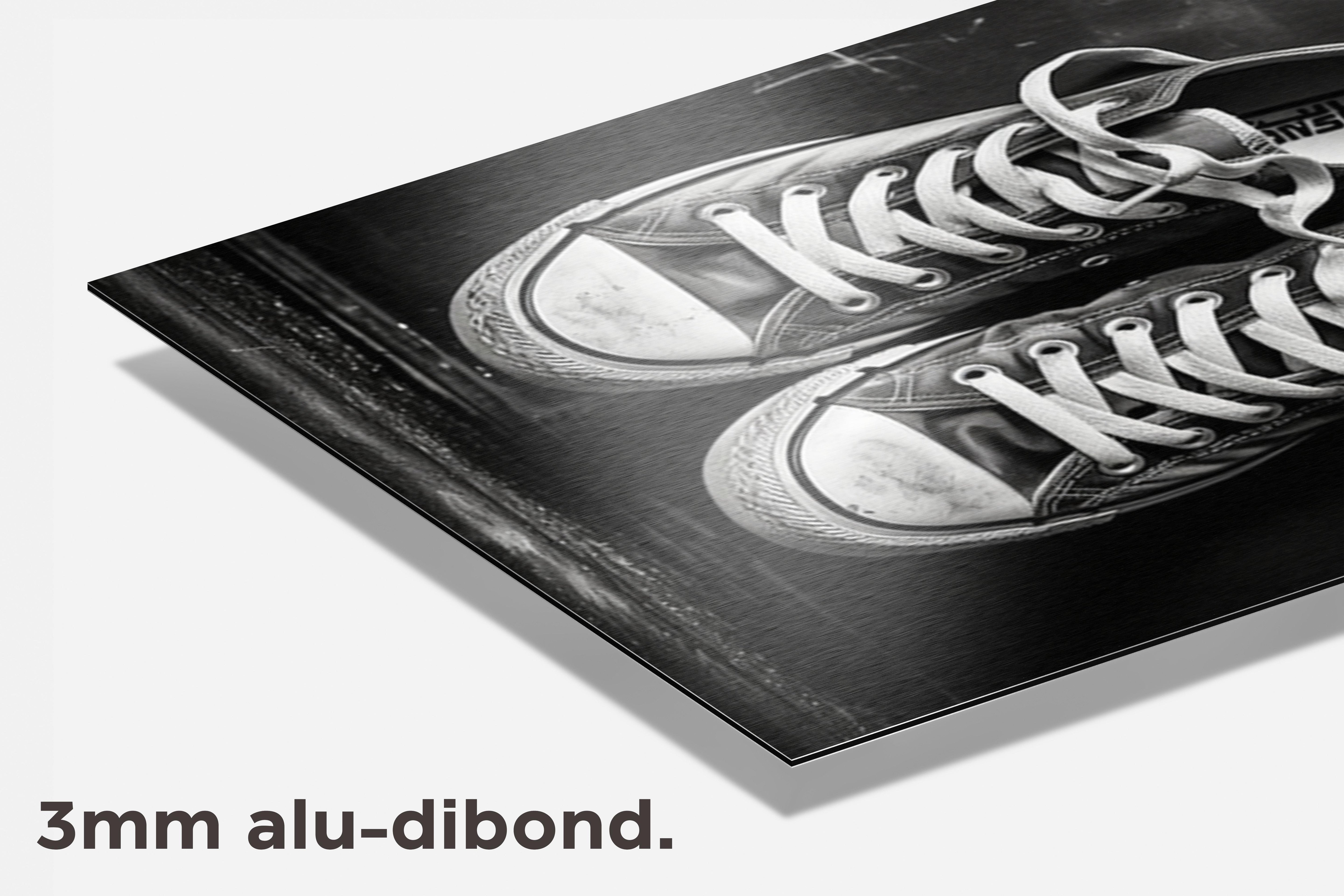 Sneakers Zwart Wit dibond detail