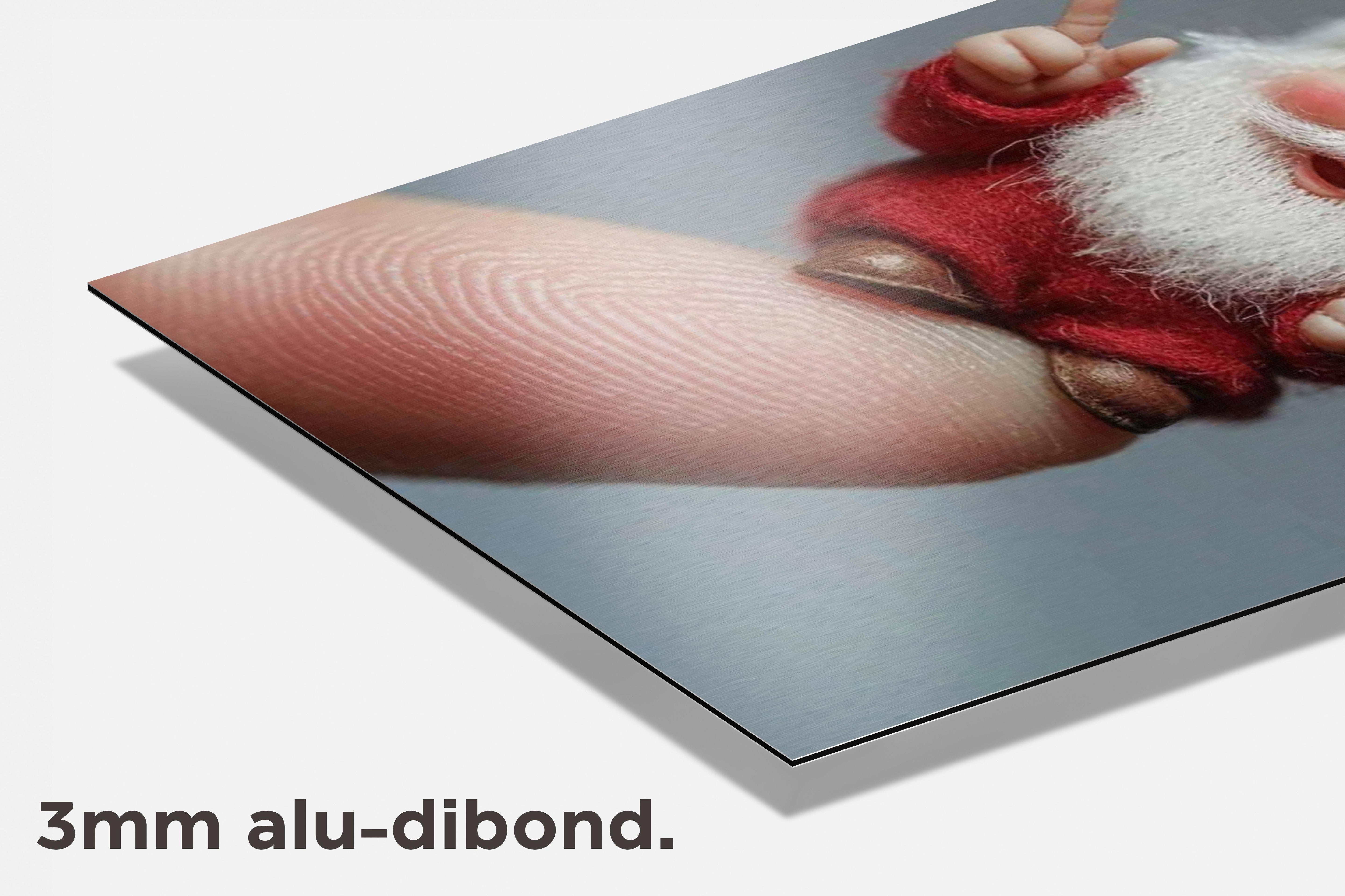 Kleine Kerstman dibond detail