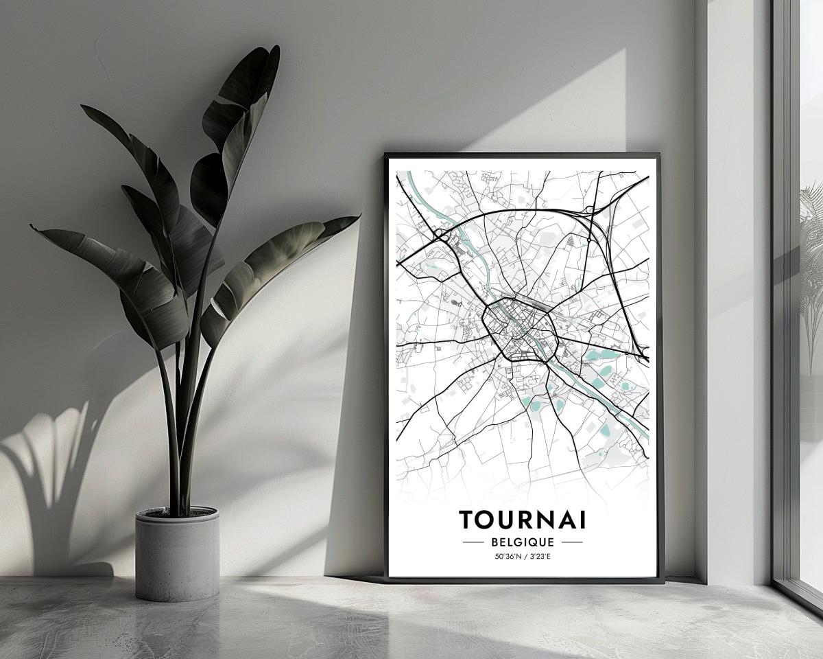 Tournai Blauw poster van 25 Artstreet
