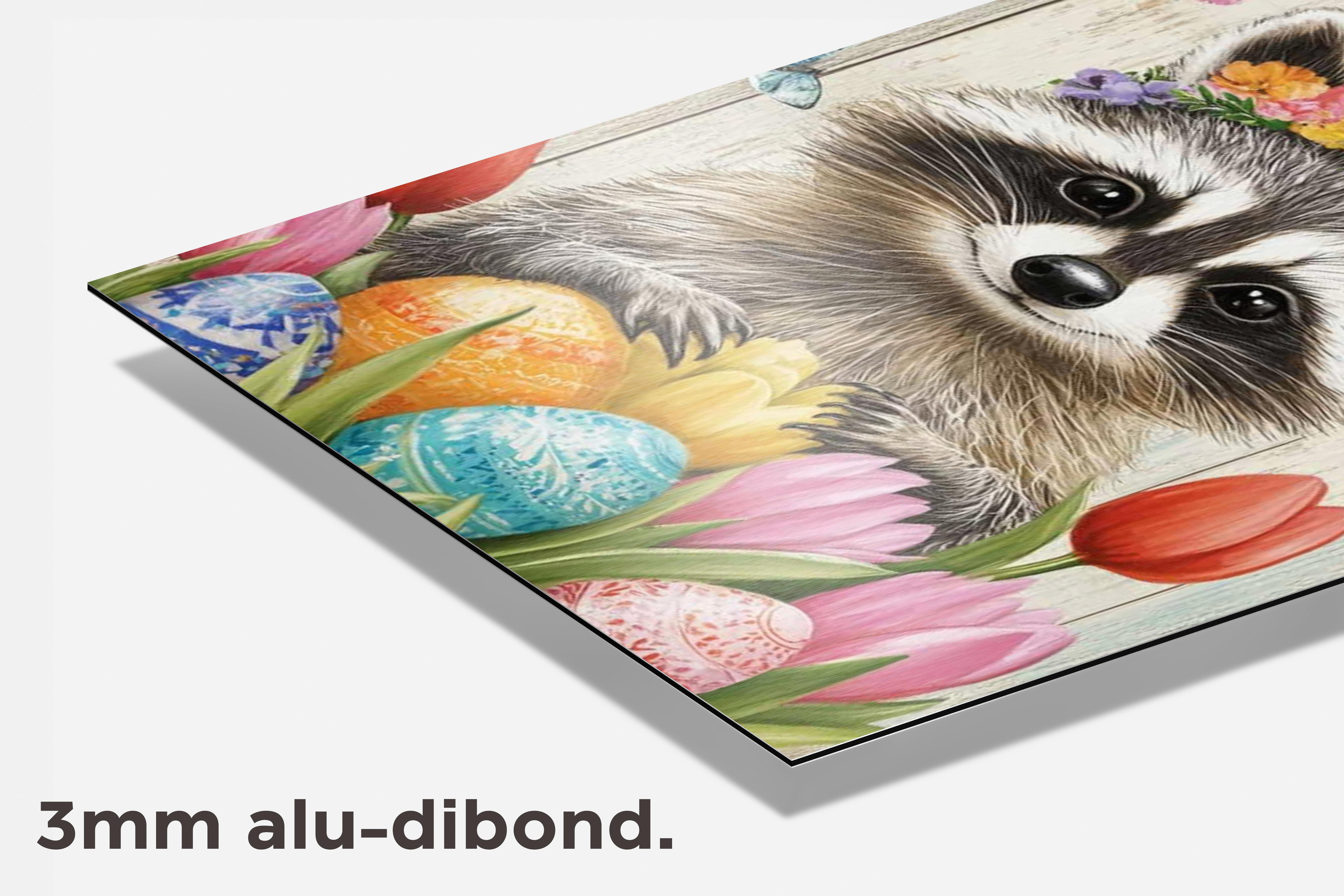 Pasen Wasbeer dibond detail
