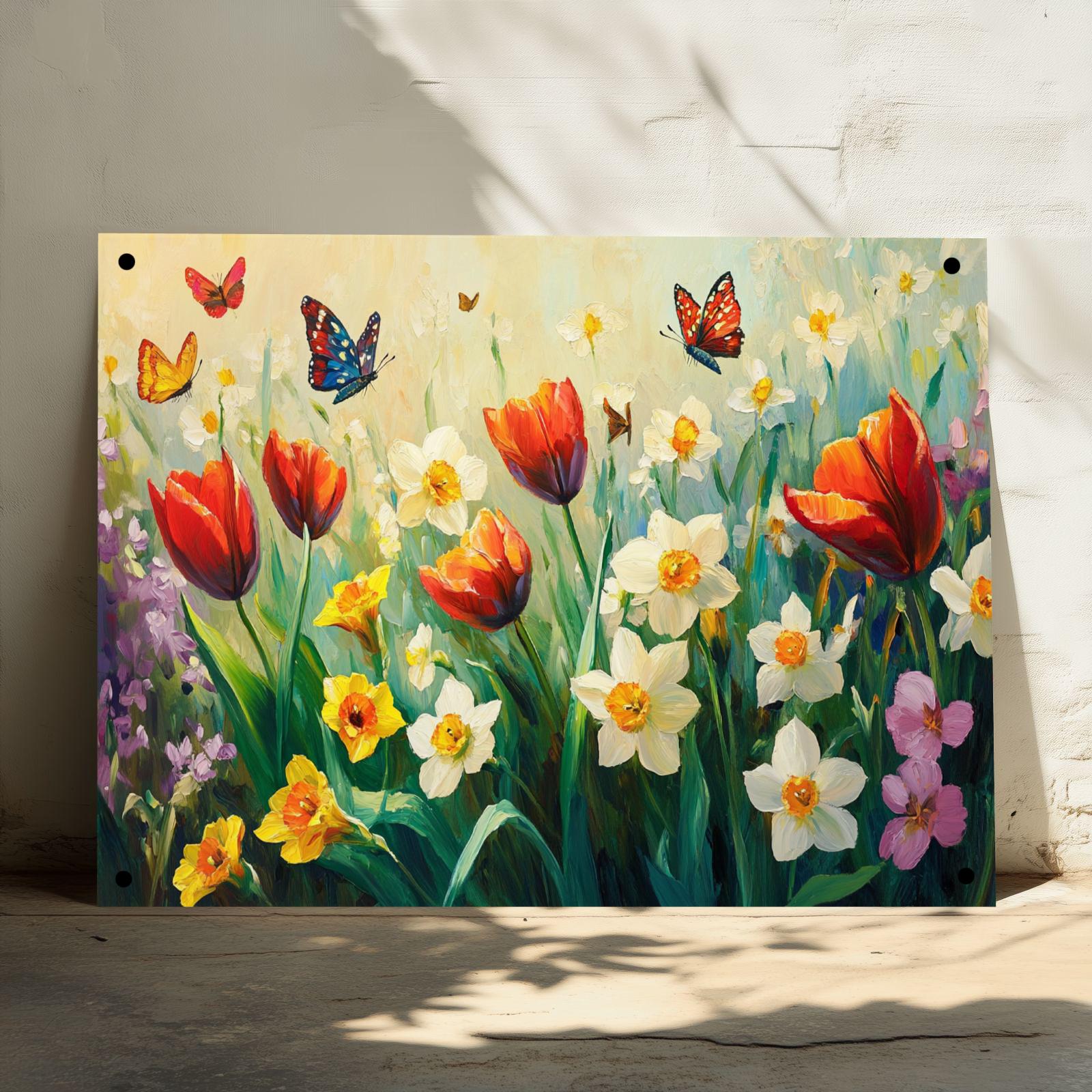 Tuinposter Bloemen Vlinders sfeerbeeld 3