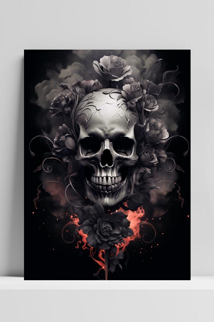 Brandend Hart op 3mm aluminium dibond