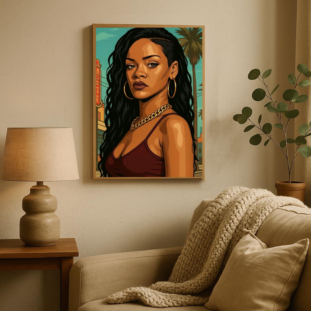 Rihanna Pop Art poster sfeerbeeld 2