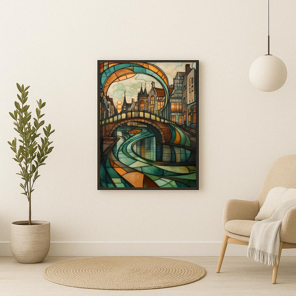 Dutch Canal Mosaic Amsterdam poster sfeerbeeld 2