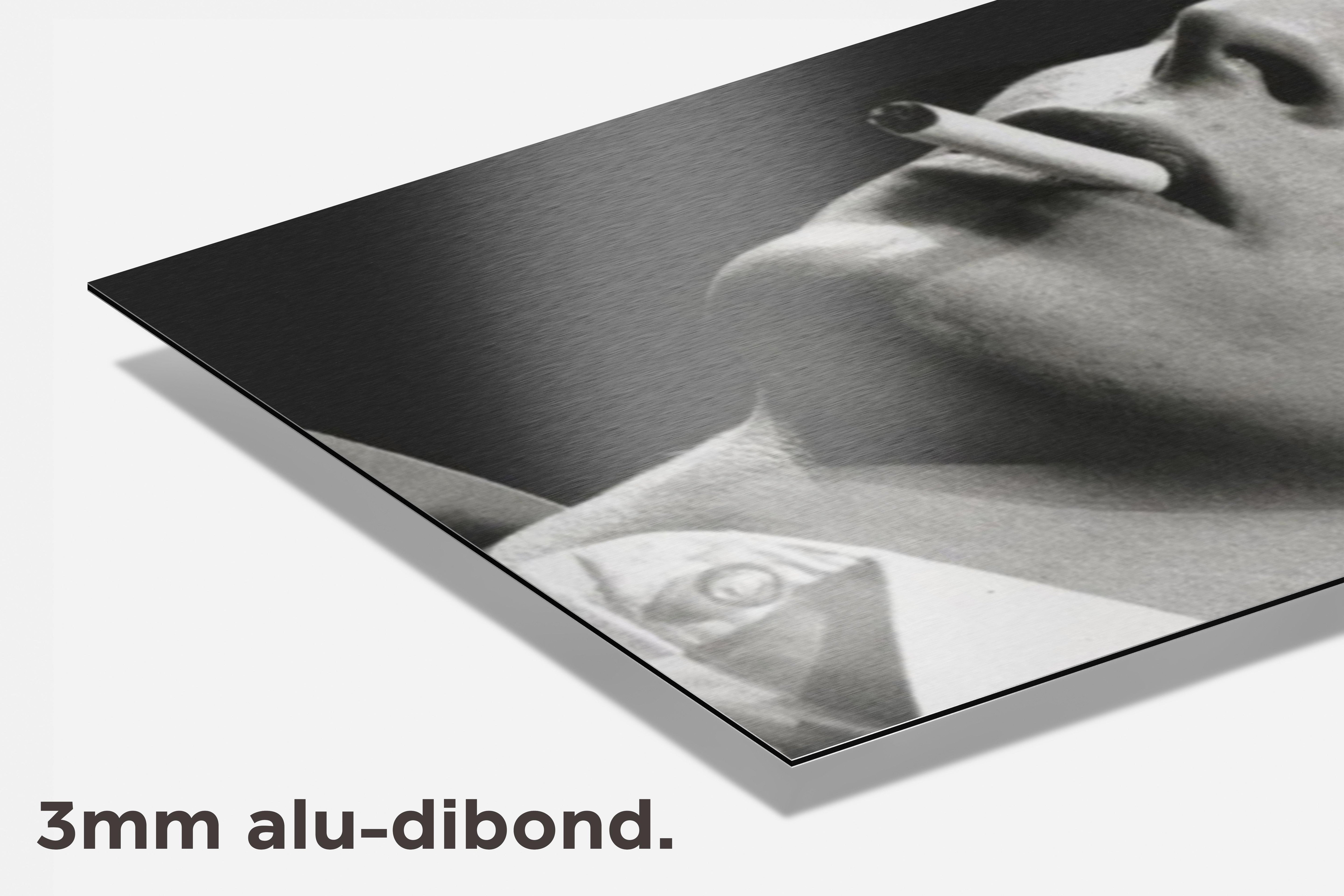 David Bowie Zwart Wit dibond detail