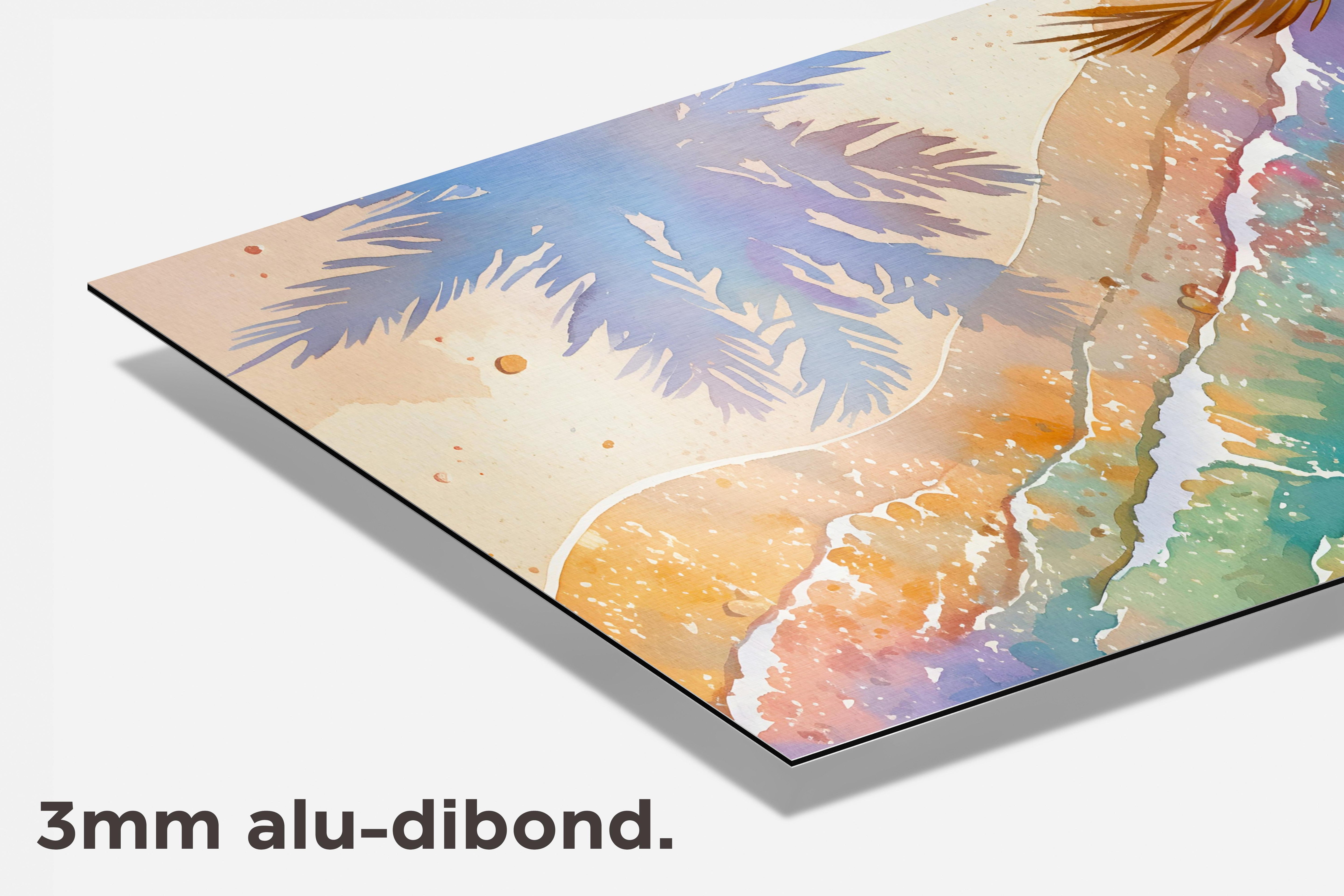 Strand Aquarel dibond detail