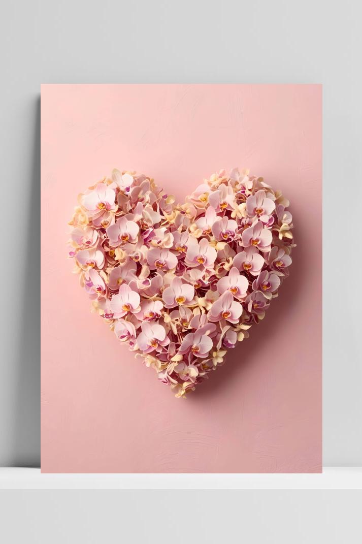 Bloemen Hartvorm op 3mm aluminium dibond