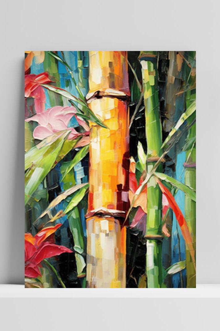 Bamboo  Natuurposter op 3mm aluminium dibond