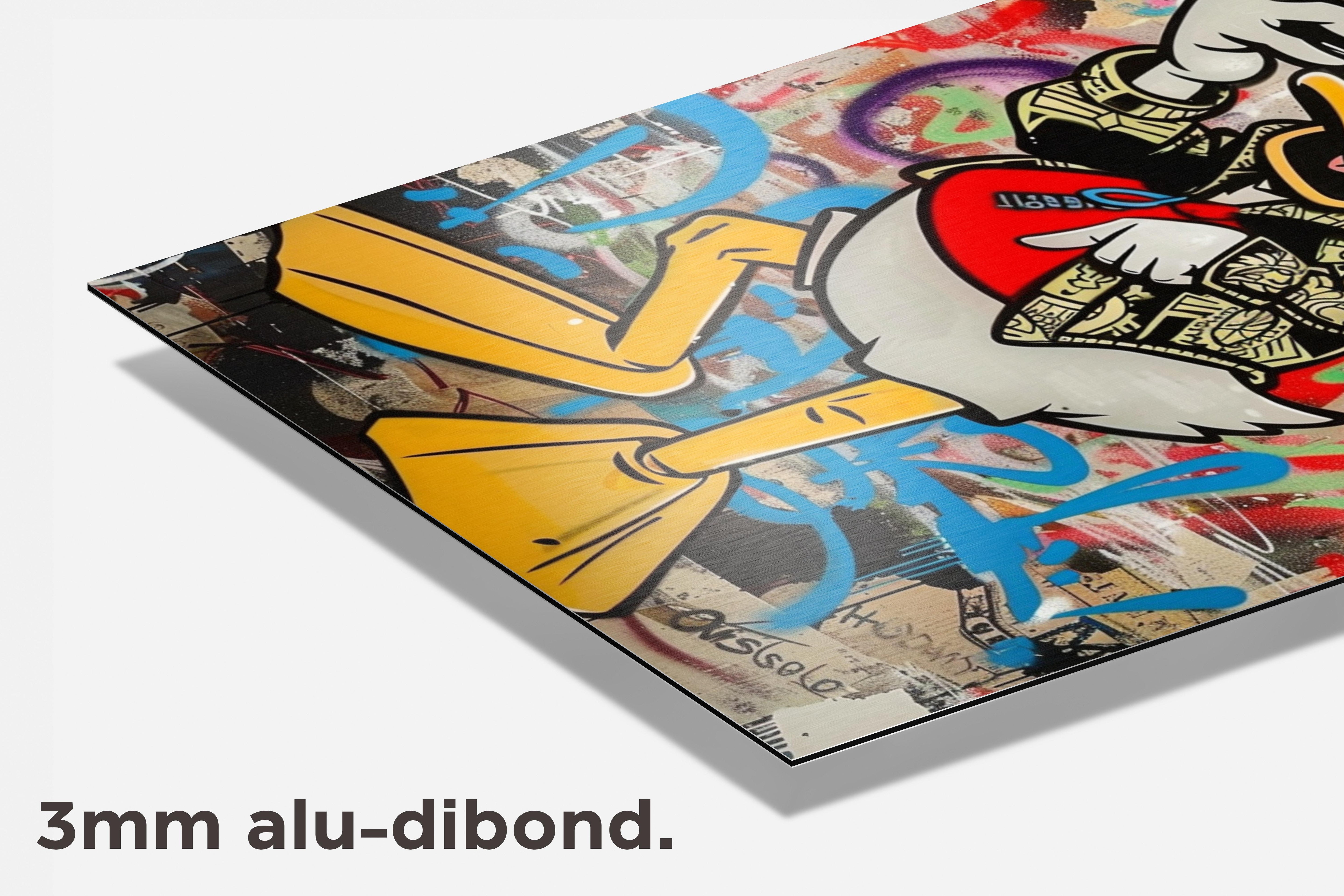Donald Duck dibond detail