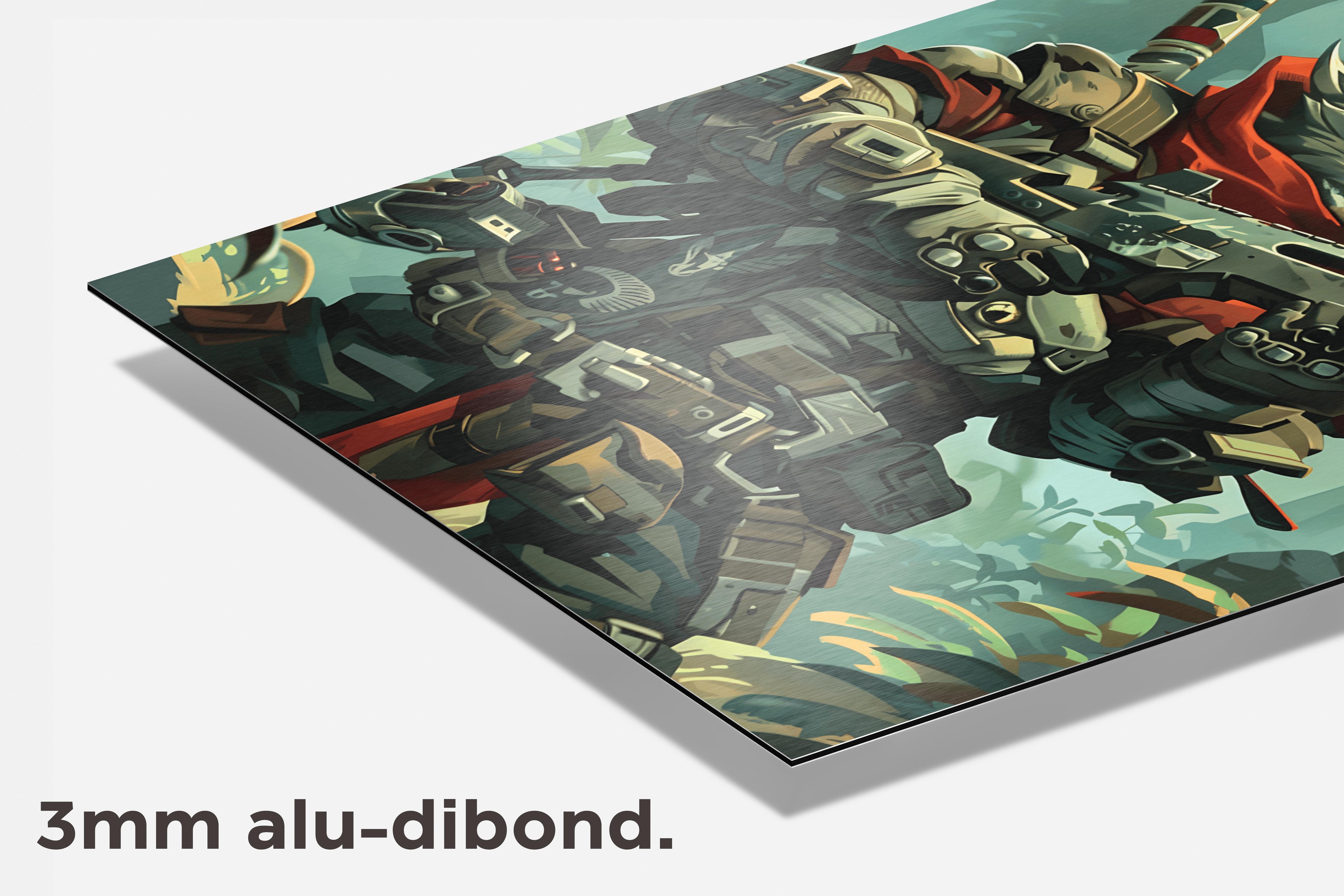 Wasbeer Soldaat dibond detail