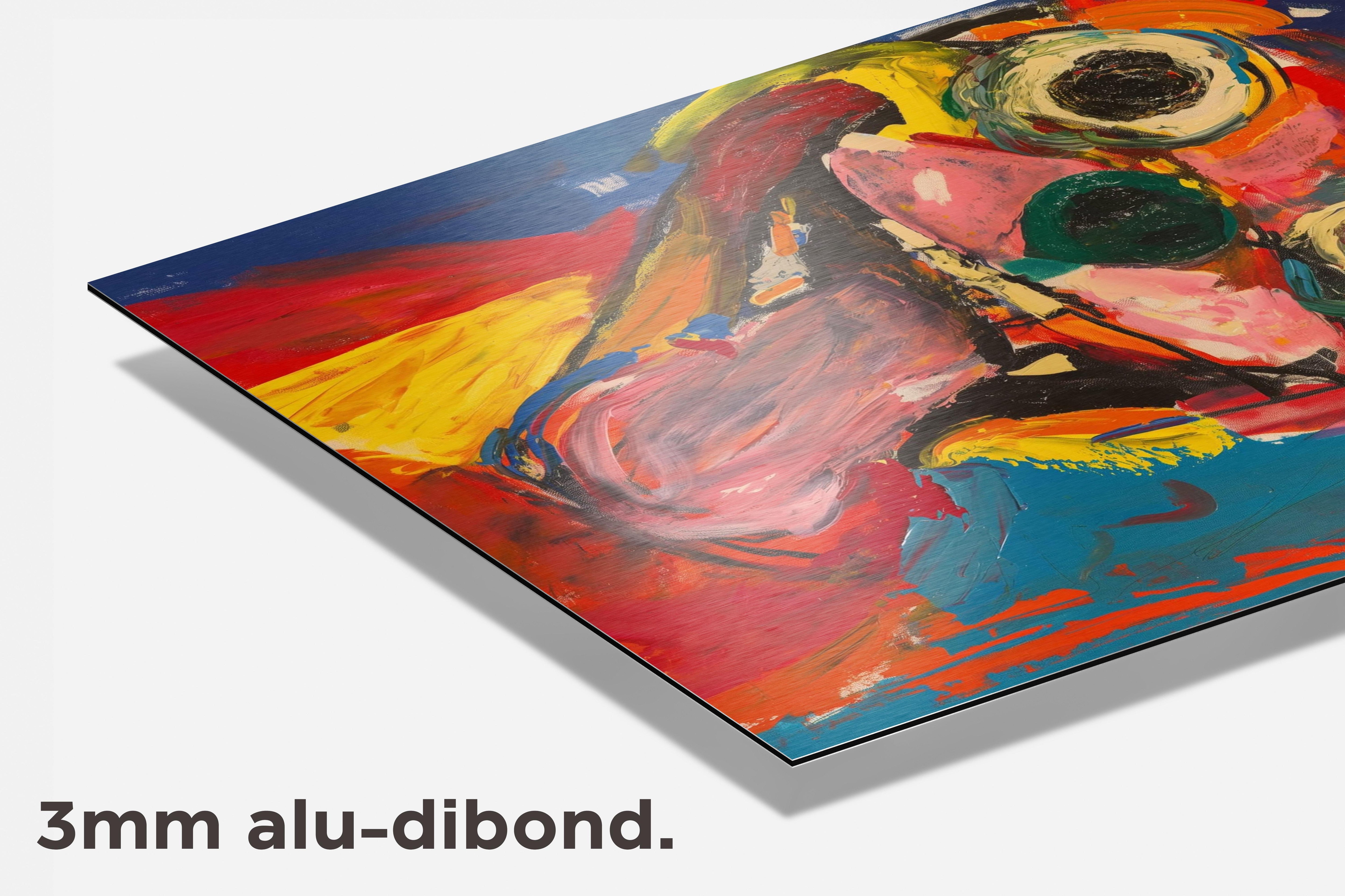 Hond Aquarel dibond detail