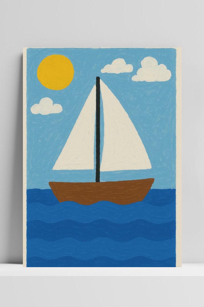 Sailboat Aquarel in interieur