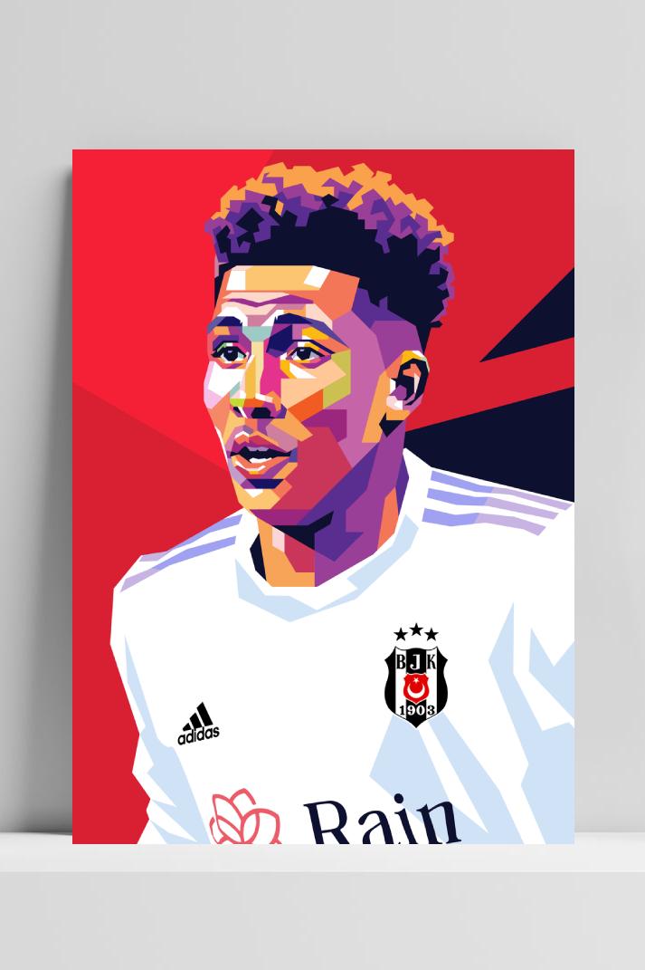 Gedson Fernandes op 3mm aluminium dibond