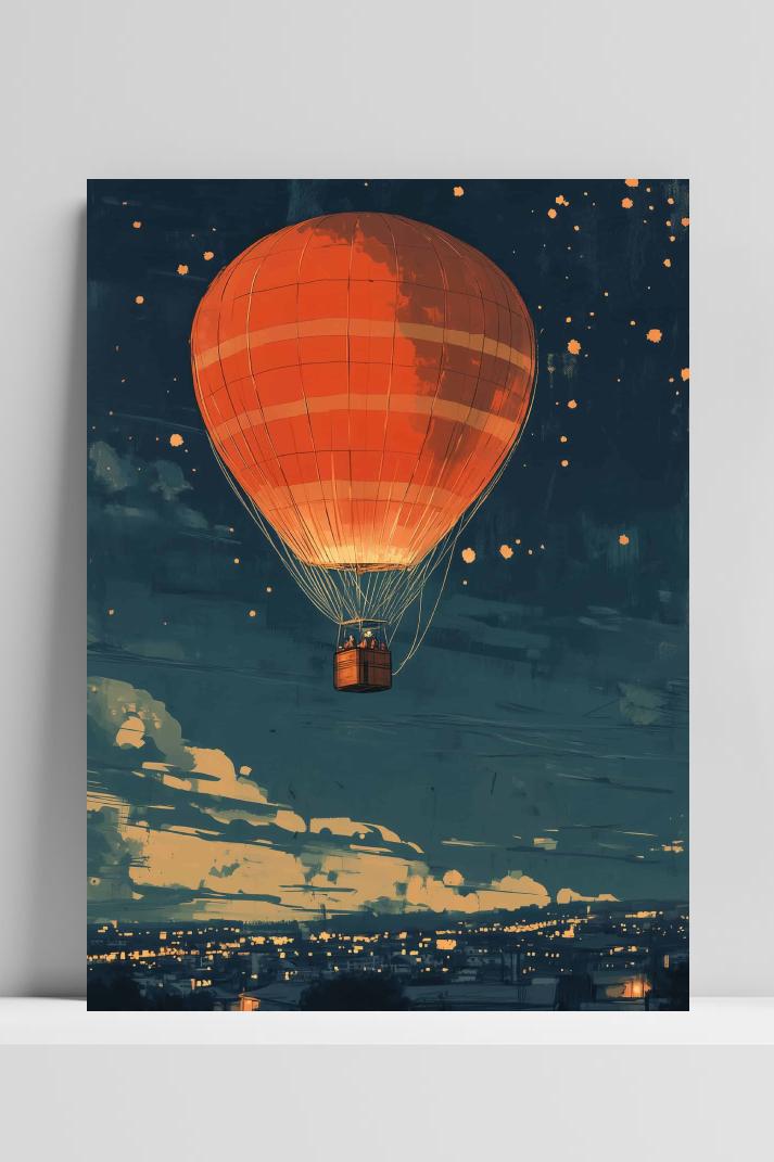 Luchtballon Tatsuro Kiuchi op 3mm aluminium dibond