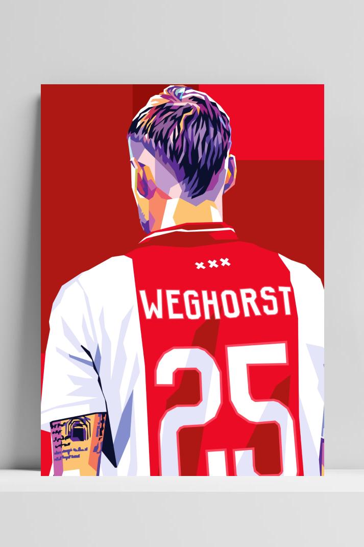 Wout Weghorst op 3mm aluminium dibond