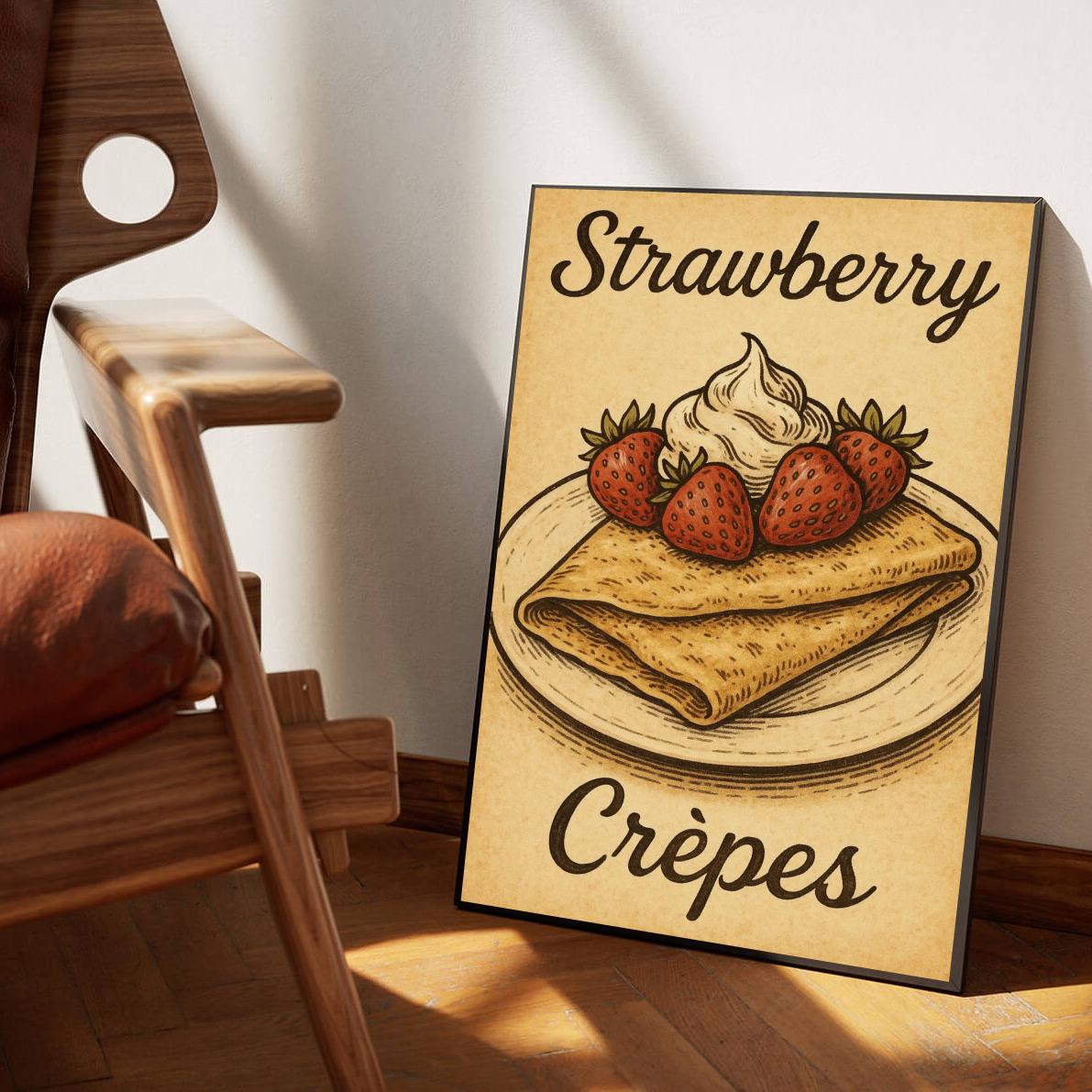 Strawberry Crepes Text poster sfeerbeeld 1