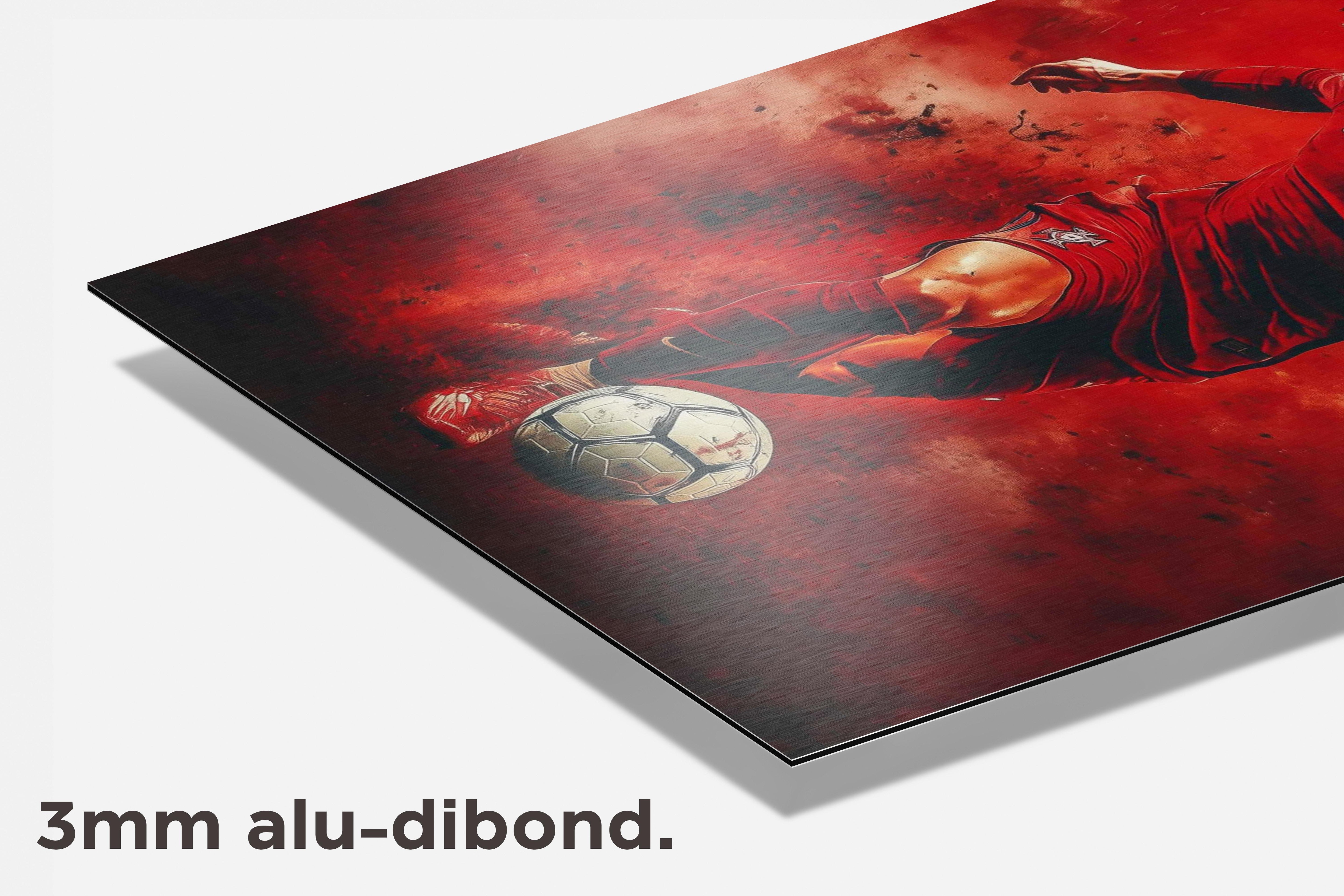 Cristiano Ronaldo Rood dibond detail