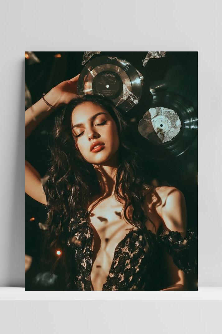Olivia Rodrigo Fashion op 3mm aluminium dibond