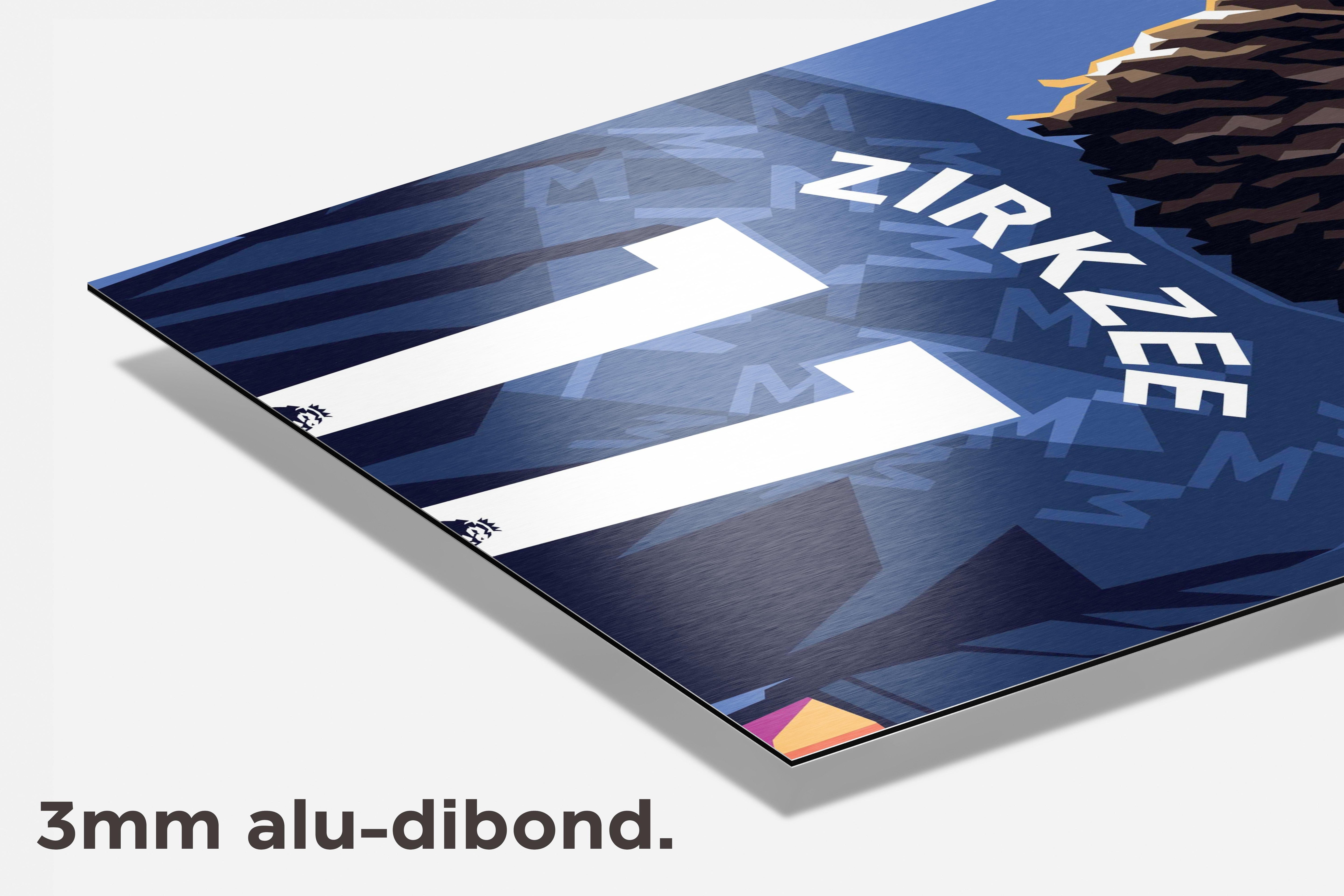Joshua Zirkzee dibond detail