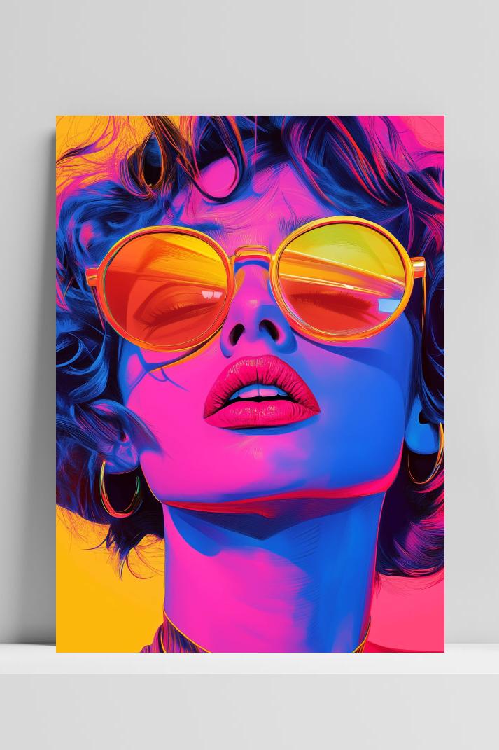 Zonnebril Pop Art op 3mm aluminium dibond