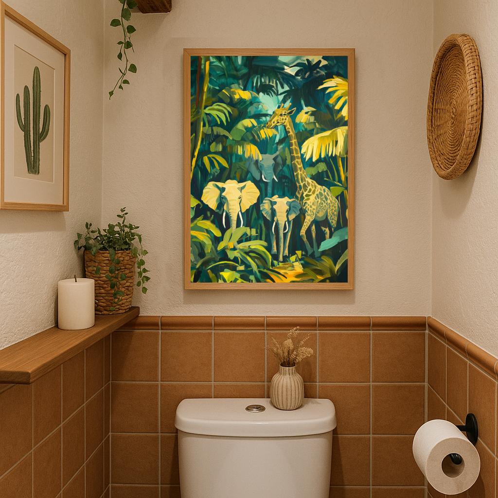 Jungle Safari Aquarel poster sfeerbeeld 3
