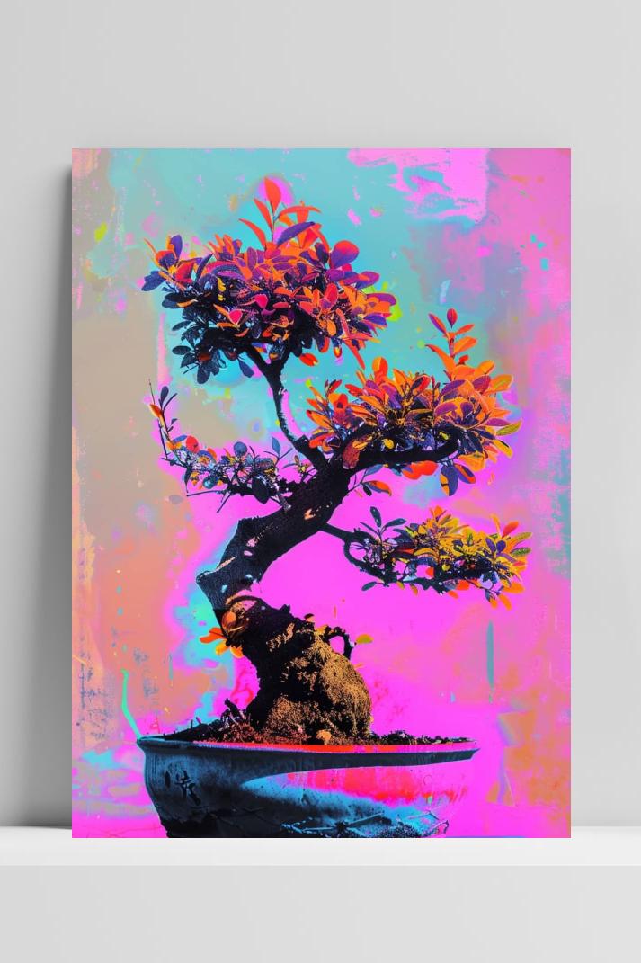 Bonsai Boom op 3mm aluminium dibond
