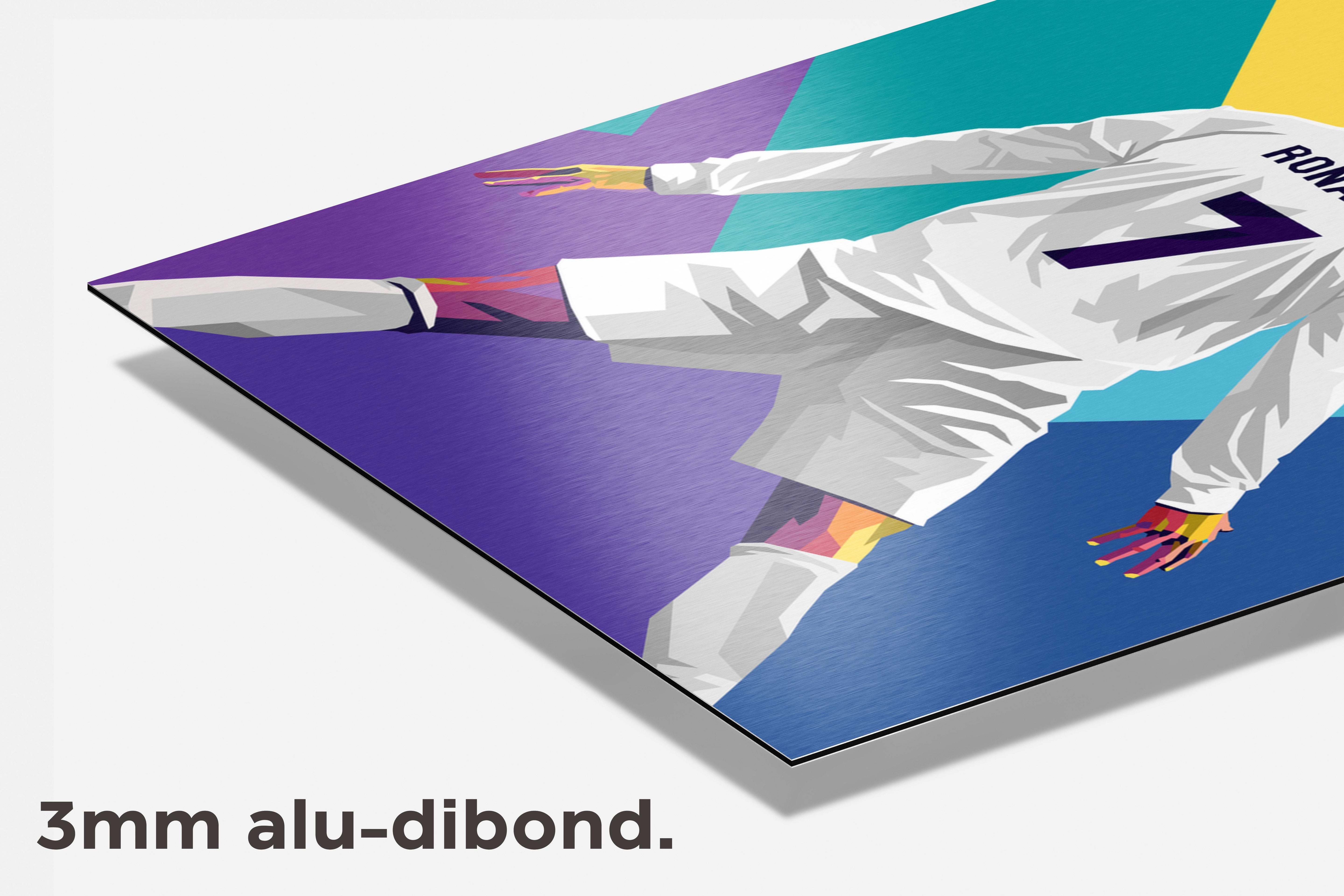 Cristiano Ronaldo Pop Art dibond detail