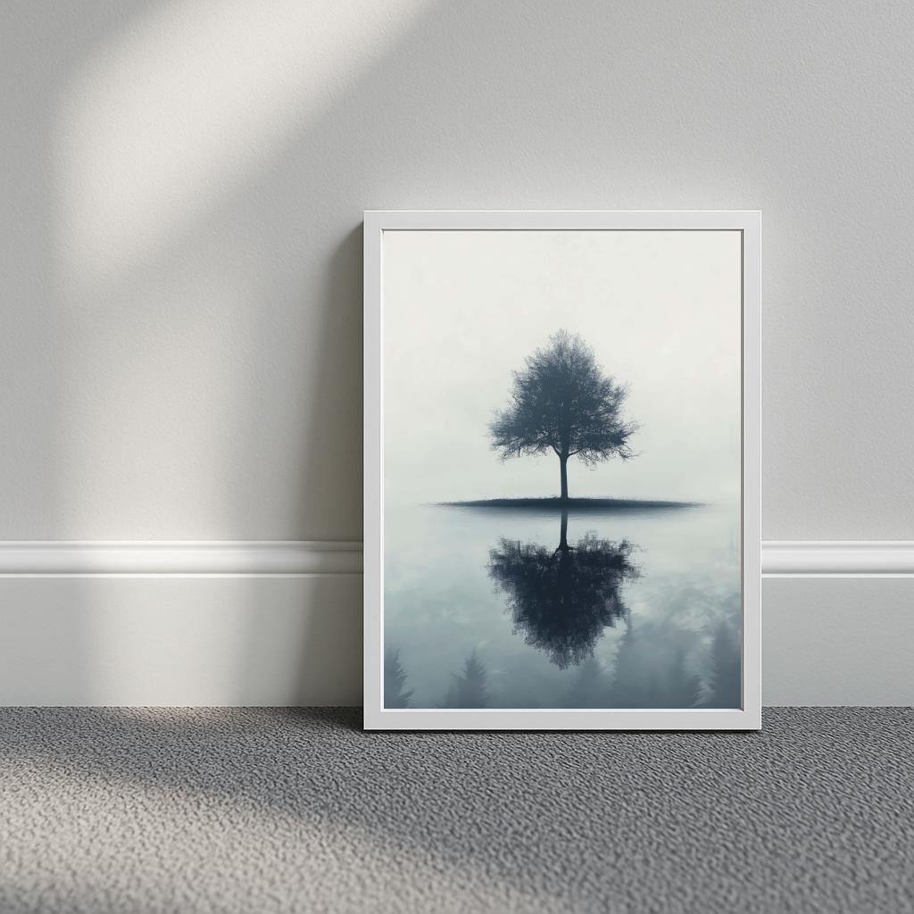 Tree Minimalist B&W poster sfeerbeeld 3