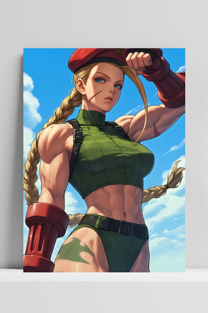 Cammy Street Fighter op 3mm aluminium dibond