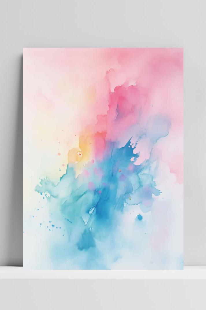 Aquarel Spat op 3mm aluminium dibond