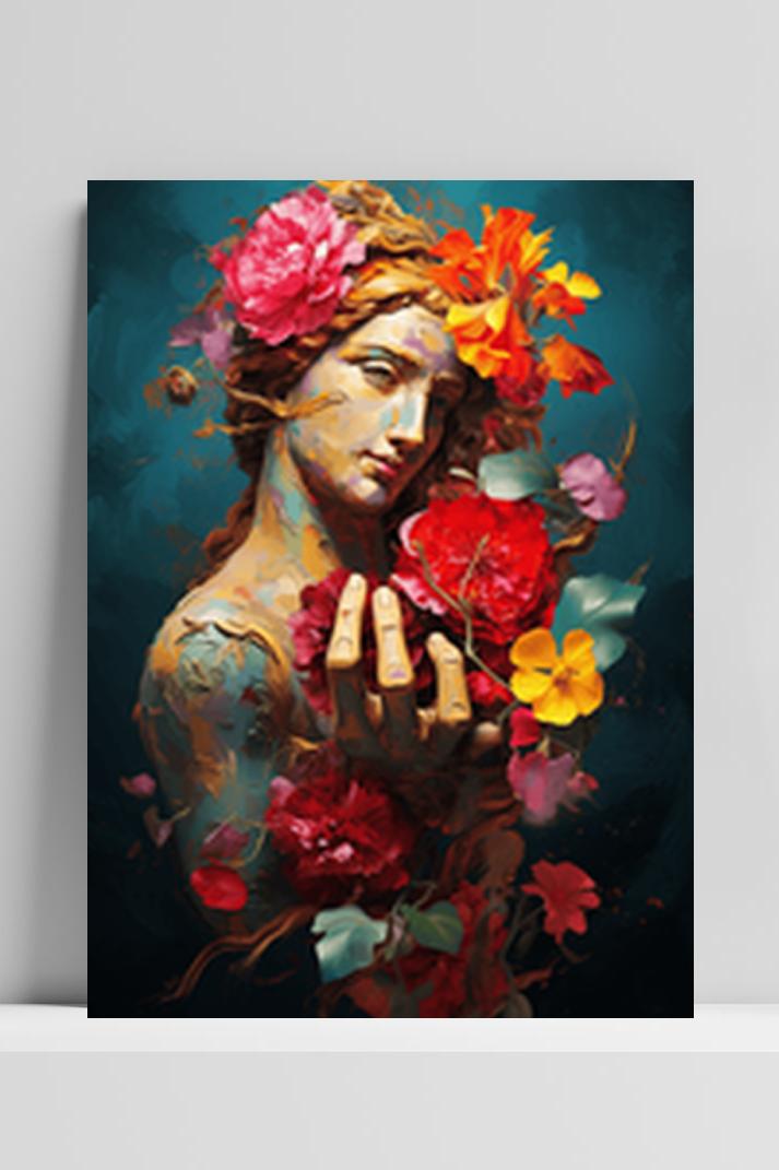 Standbeeld Bloemen op 3mm aluminium dibond