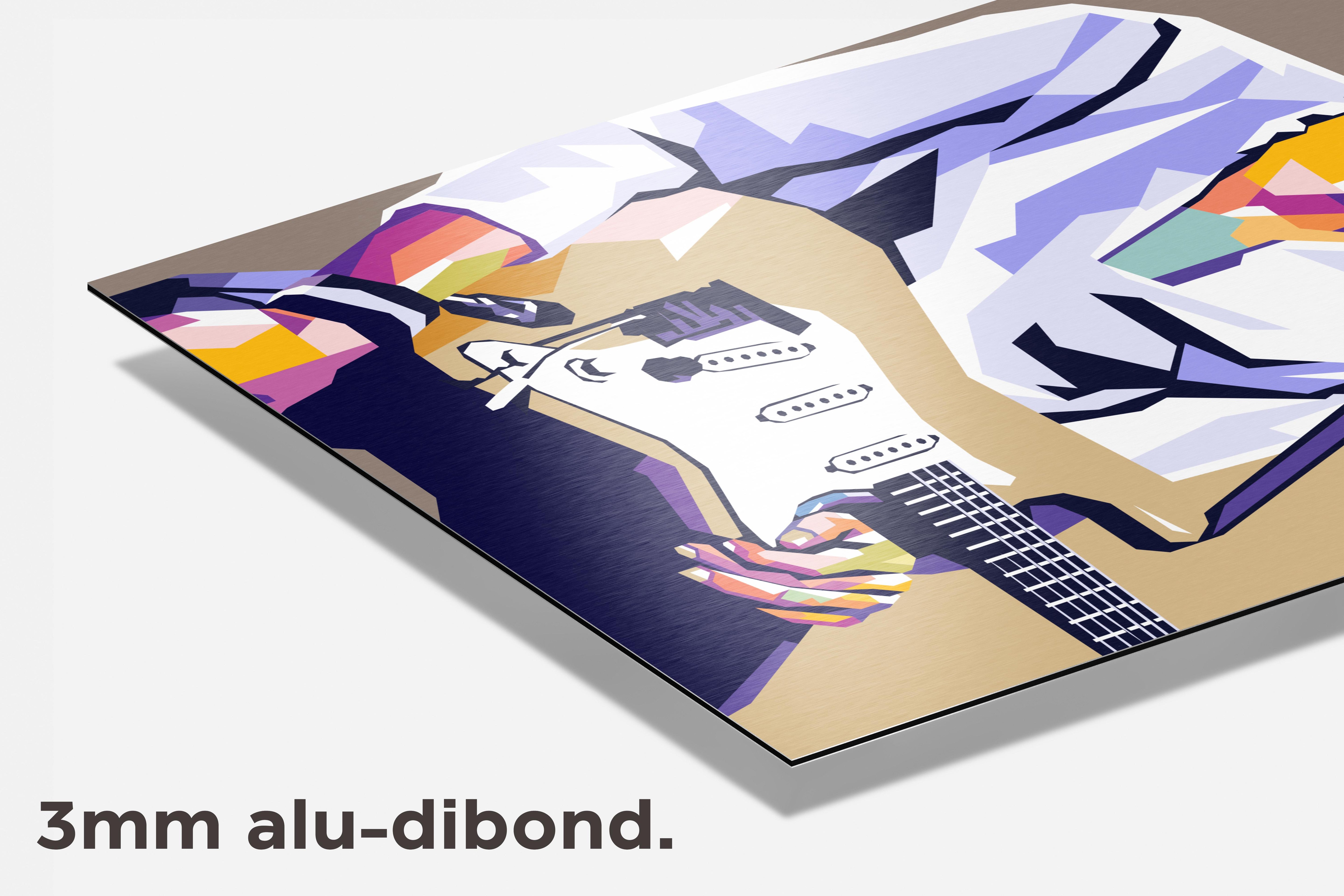 Mark Knopfler dibond detail
