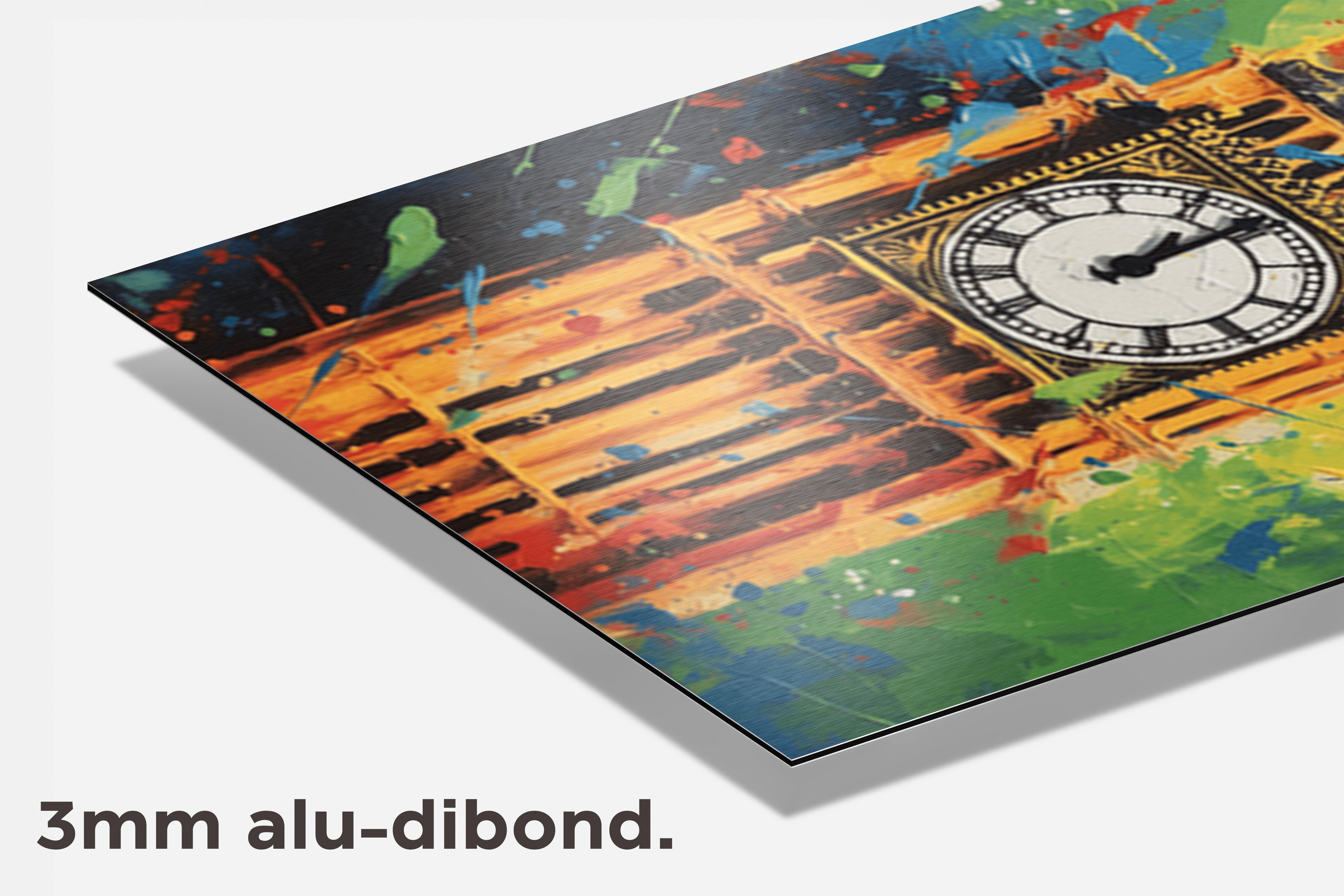 Big Ben Kleuren dibond detail