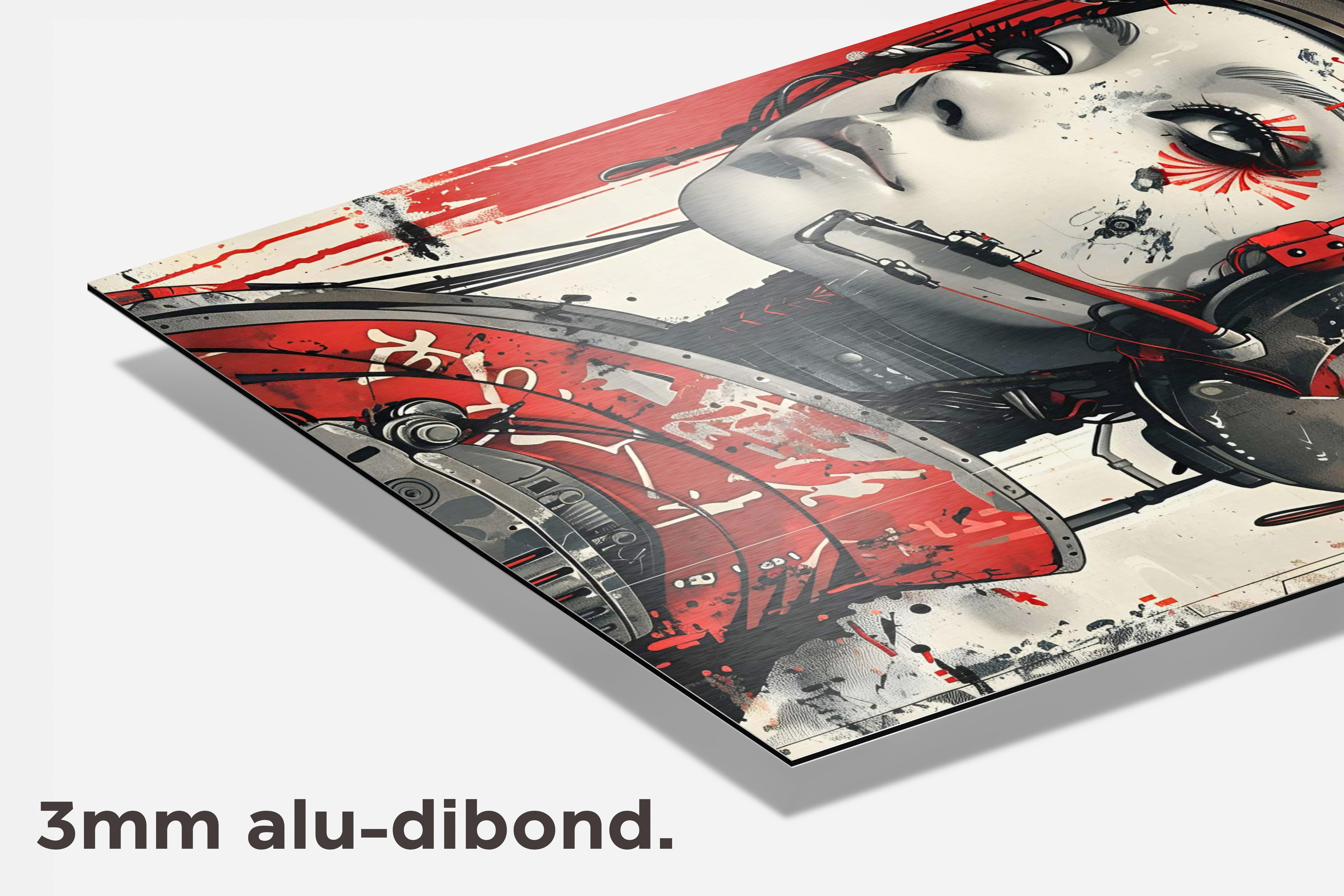 Oriëntaalse Cyborg dibond detail