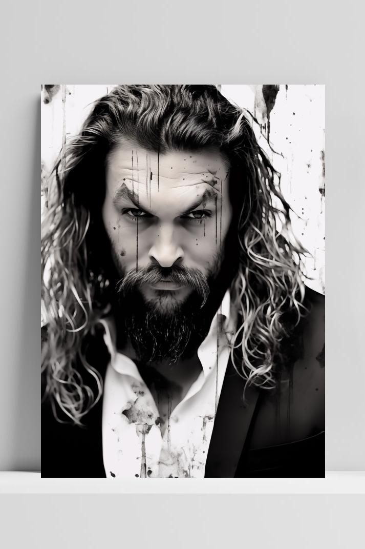 Jason Momoa op 3mm aluminium dibond
