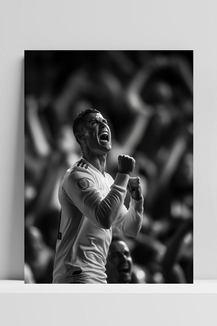 Ronaldo doelpunt op 3mm aluminium dibond
