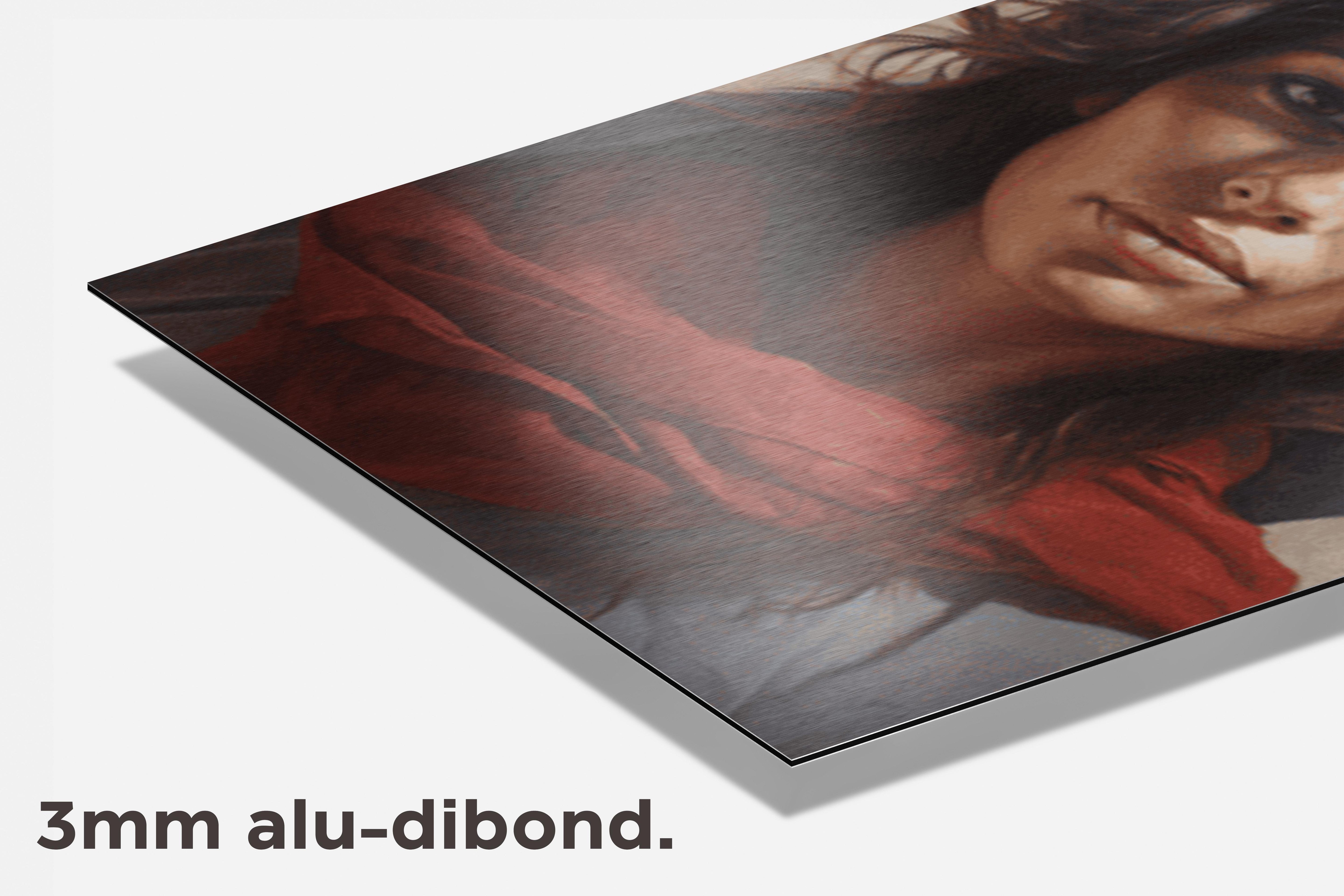 Vrouw met Hoofddoek dibond detail