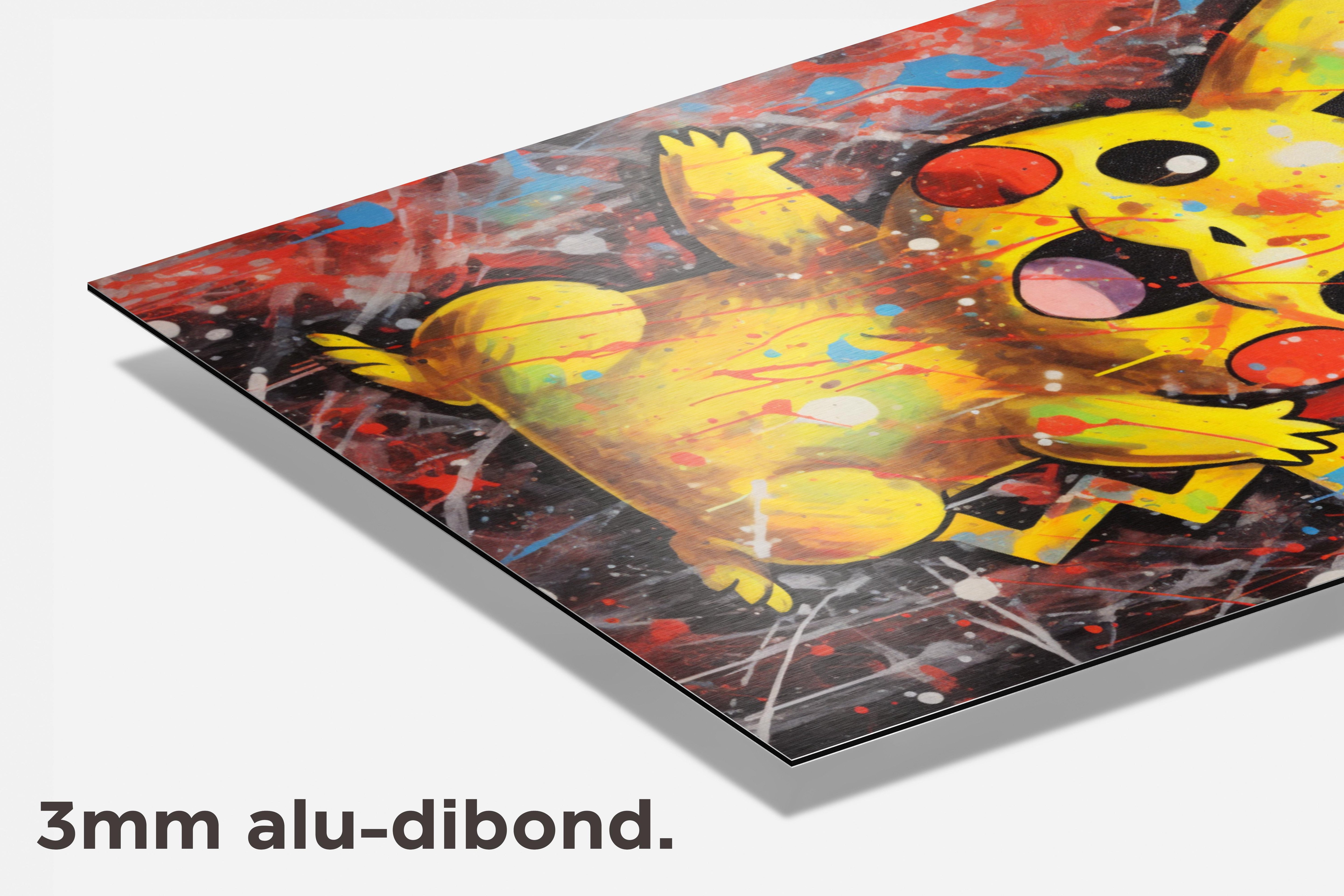 Pikachu Graffiti dibond detail