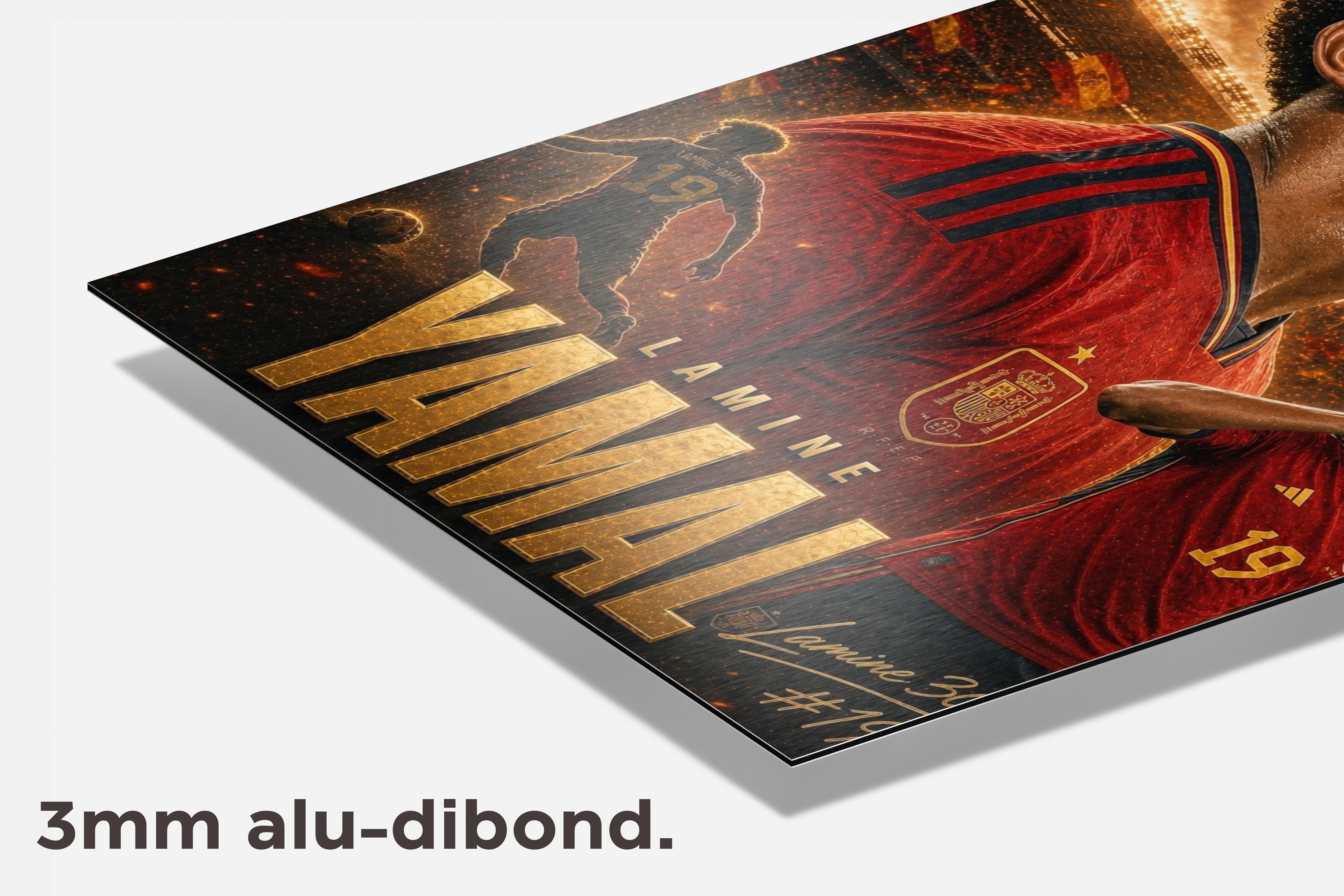 Lamine Yamal dibond detail