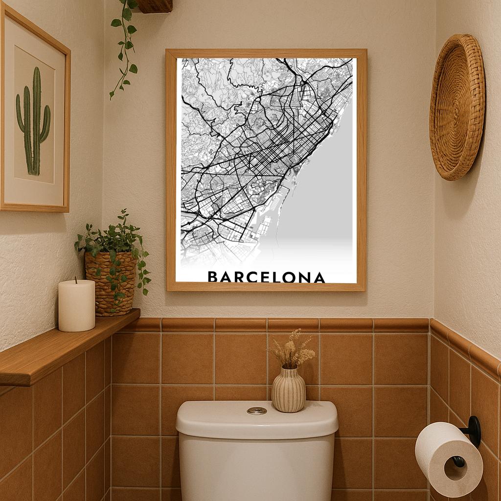 Barcelona Catalunya White poster sfeerbeeld 3