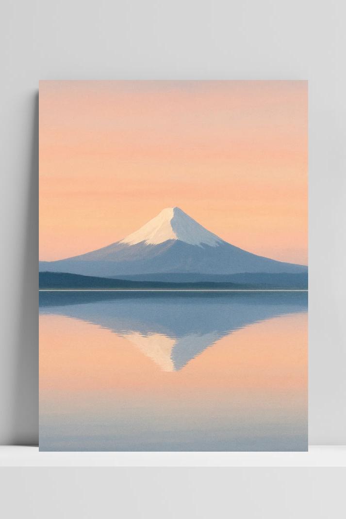 Mountain Reflection op 3mm aluminium dibond