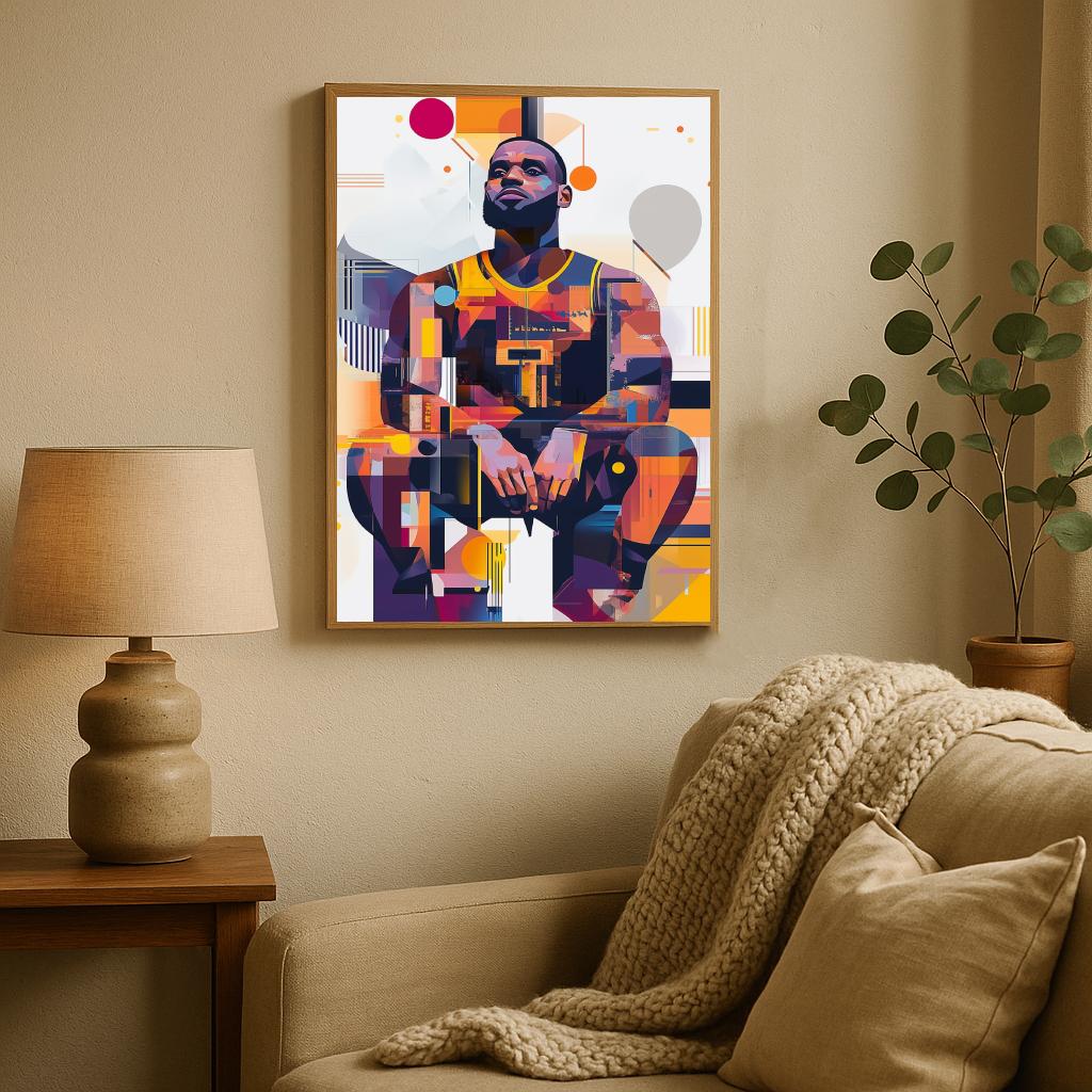 Lebron James Abstract poster sfeerbeeld 2