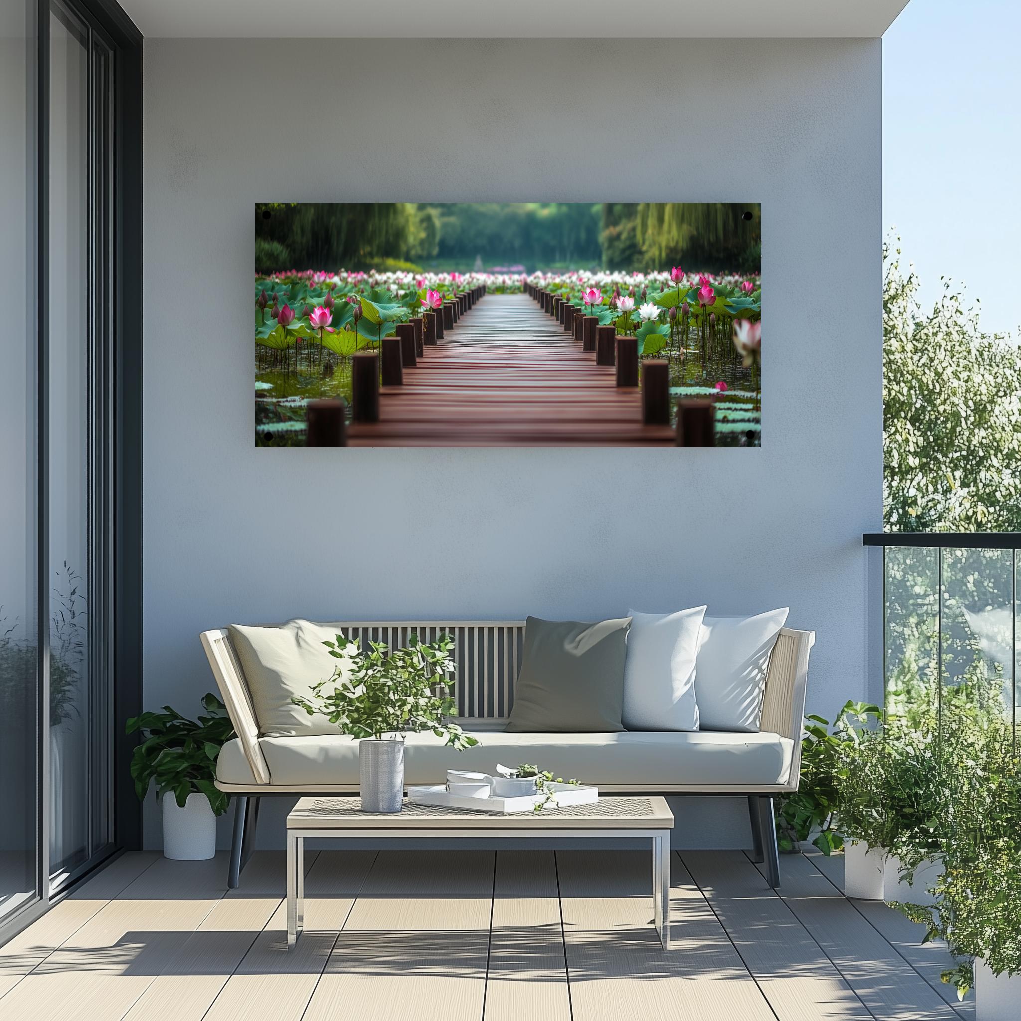 Tuinposter Lotus sfeerbeeld 4