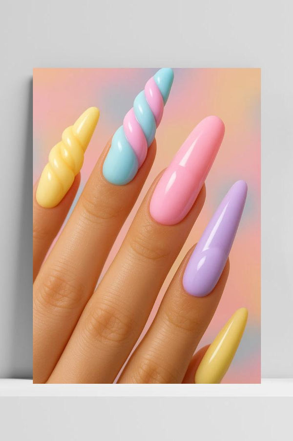 Póster Nail Art Pastel