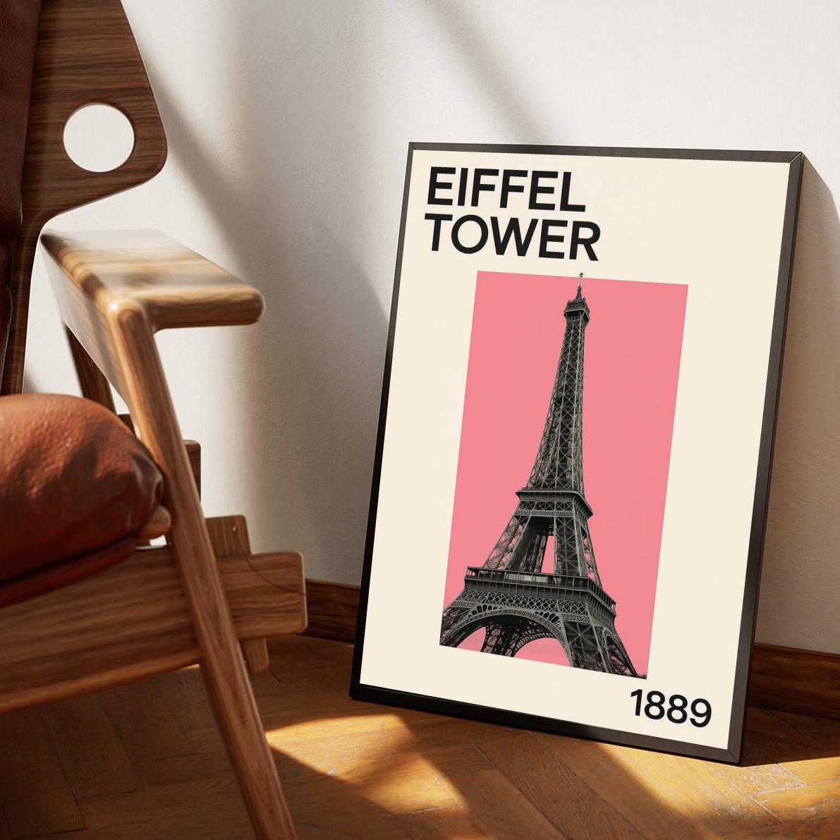 Eiffel Tower 1889 Text poster sfeerbeeld 3