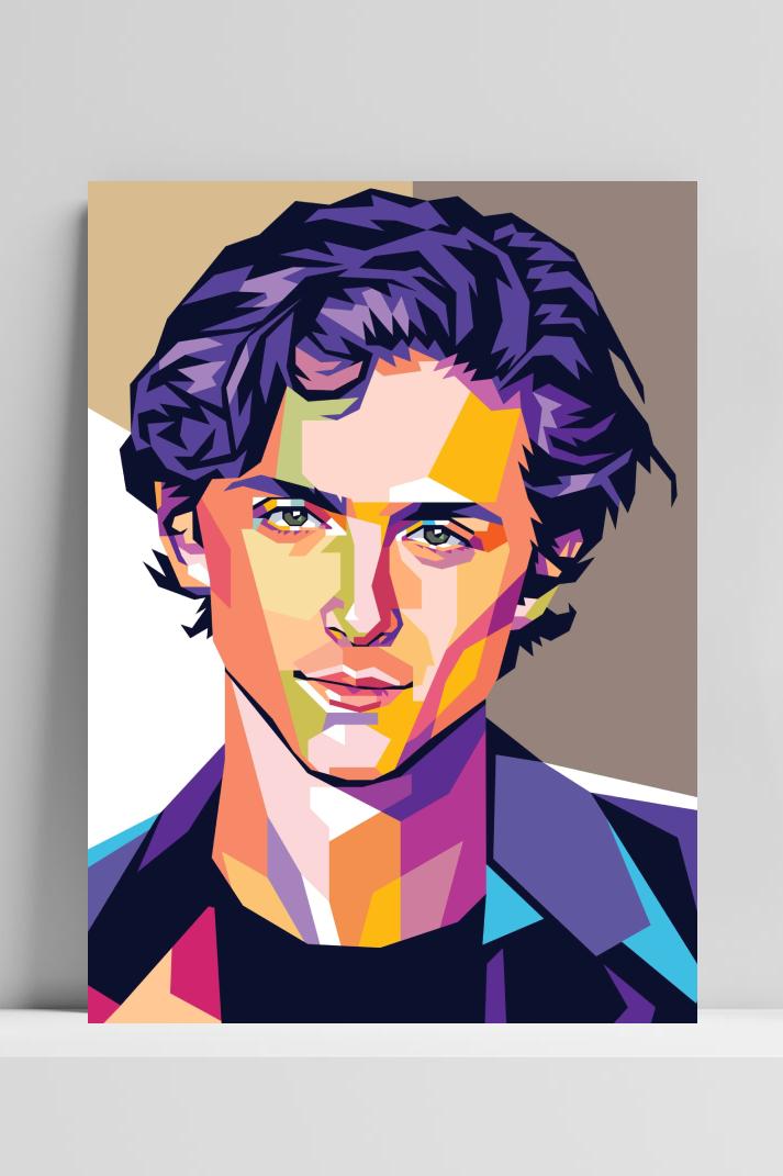 Timothée Chalamet op 3mm aluminium dibond