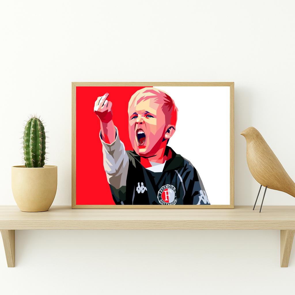 Feyenoord kid pop art poster sfeerbeeld 3