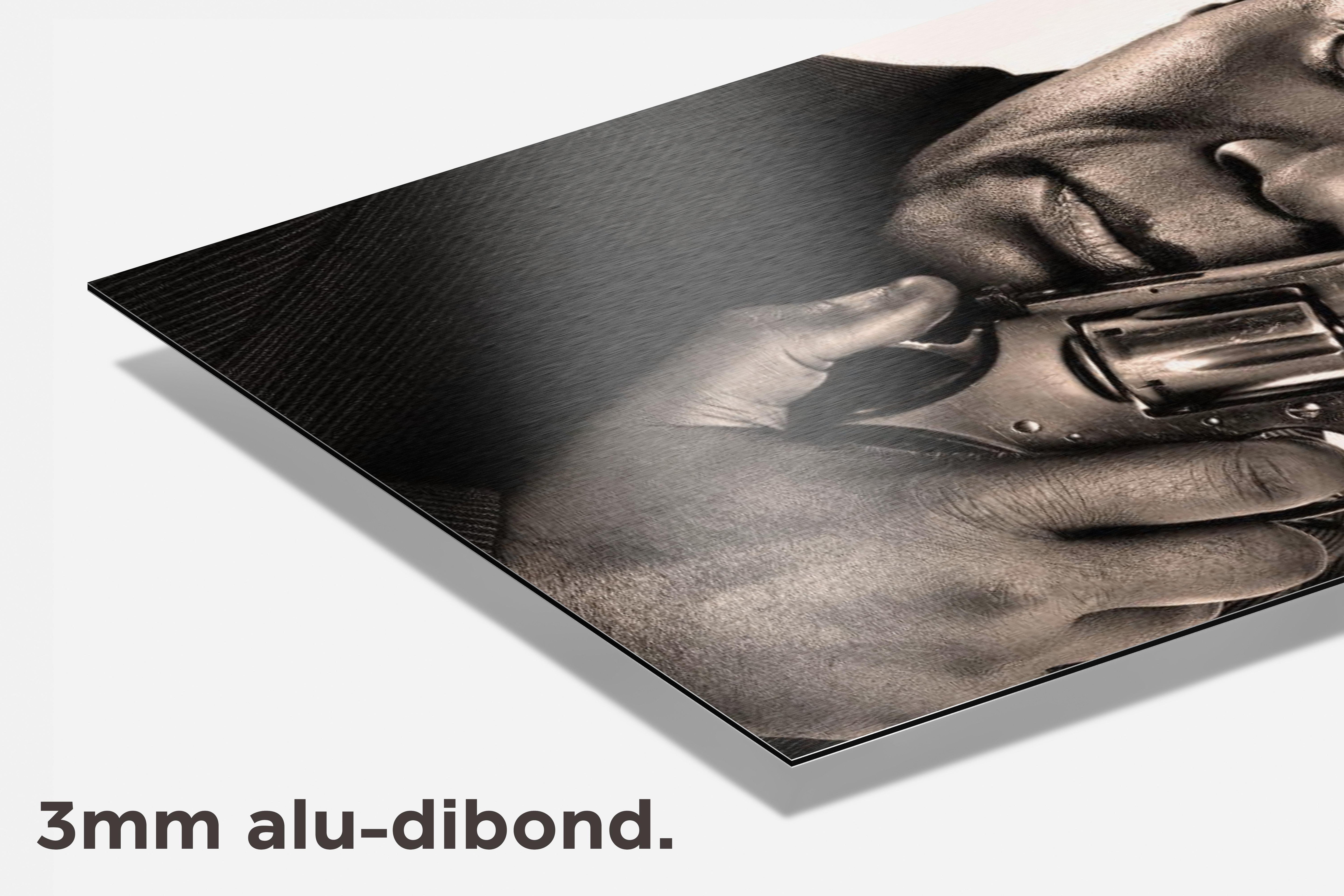 Samuel L. Jackson Zwart Wit dibond detail