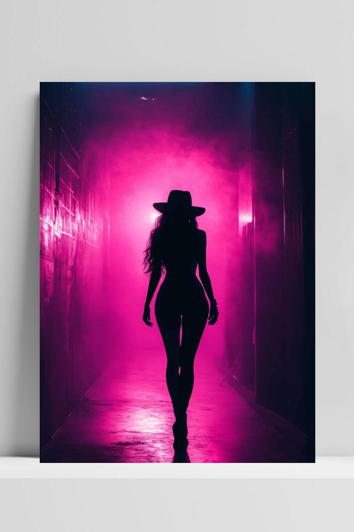 Steeg Vrouw op 3mm aluminium dibond