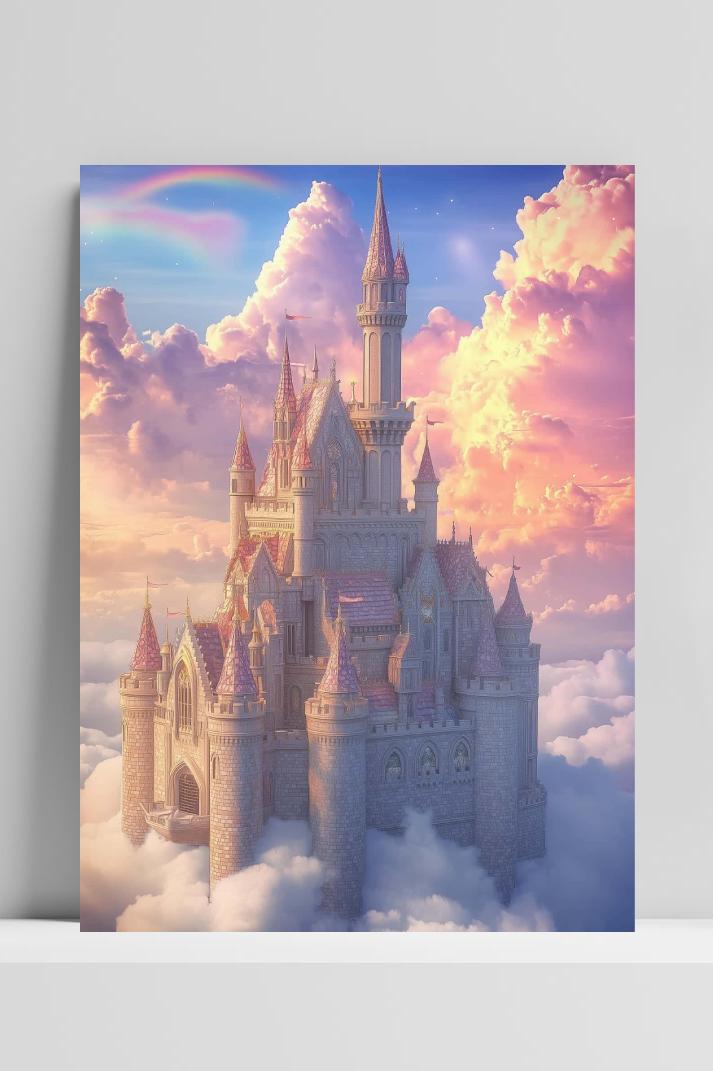 Castle Fairytale op 3mm aluminium dibond